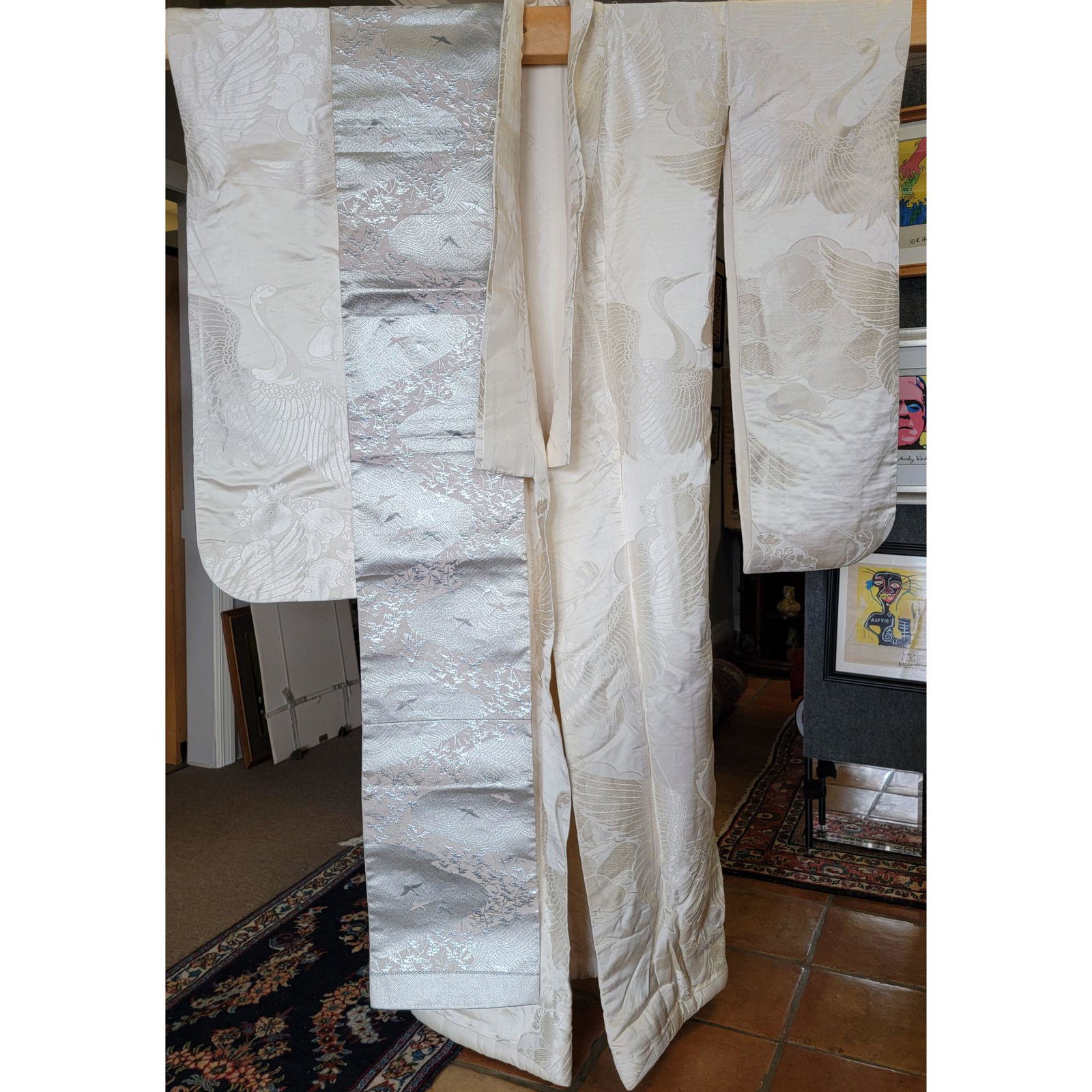 A Fine Japanese Robe: A Fine Japanese Robe. Measures 72" x 51". Please carefully read our terms of sale, shipping information, and request any condition reports or photos prior to placing a bid. Any condition statement is 