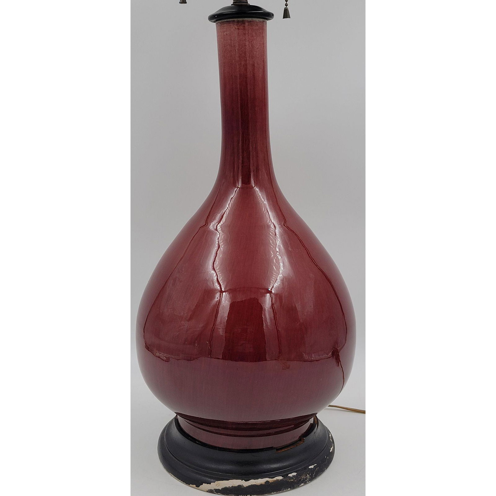 Antique Chinese Flambe , Oxblood Pear Shape Vase (1 of 16)