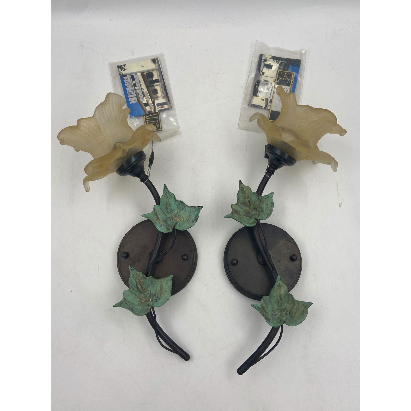 L'Originale Italian 2 Light Wall Sconces "Le Rose" Pair (1 of 7)