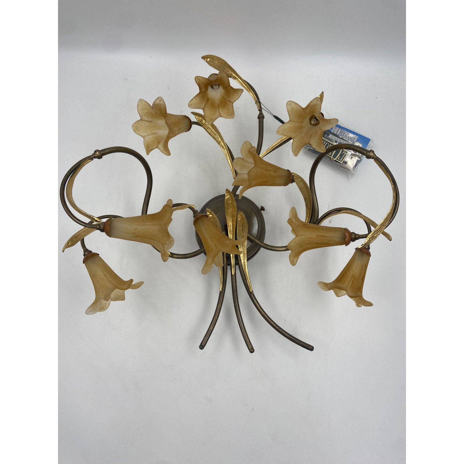 L'Originale Italian 9 Light Wall Sconces "Osiride": L'Originale Italian 9 Light Wall Sconces Linea "Osiride" Has 9 Lights Total Murano Glass. Measures 23" x 21" x 10" ...Please carefully read our terms of sale, shipping information, and request any con