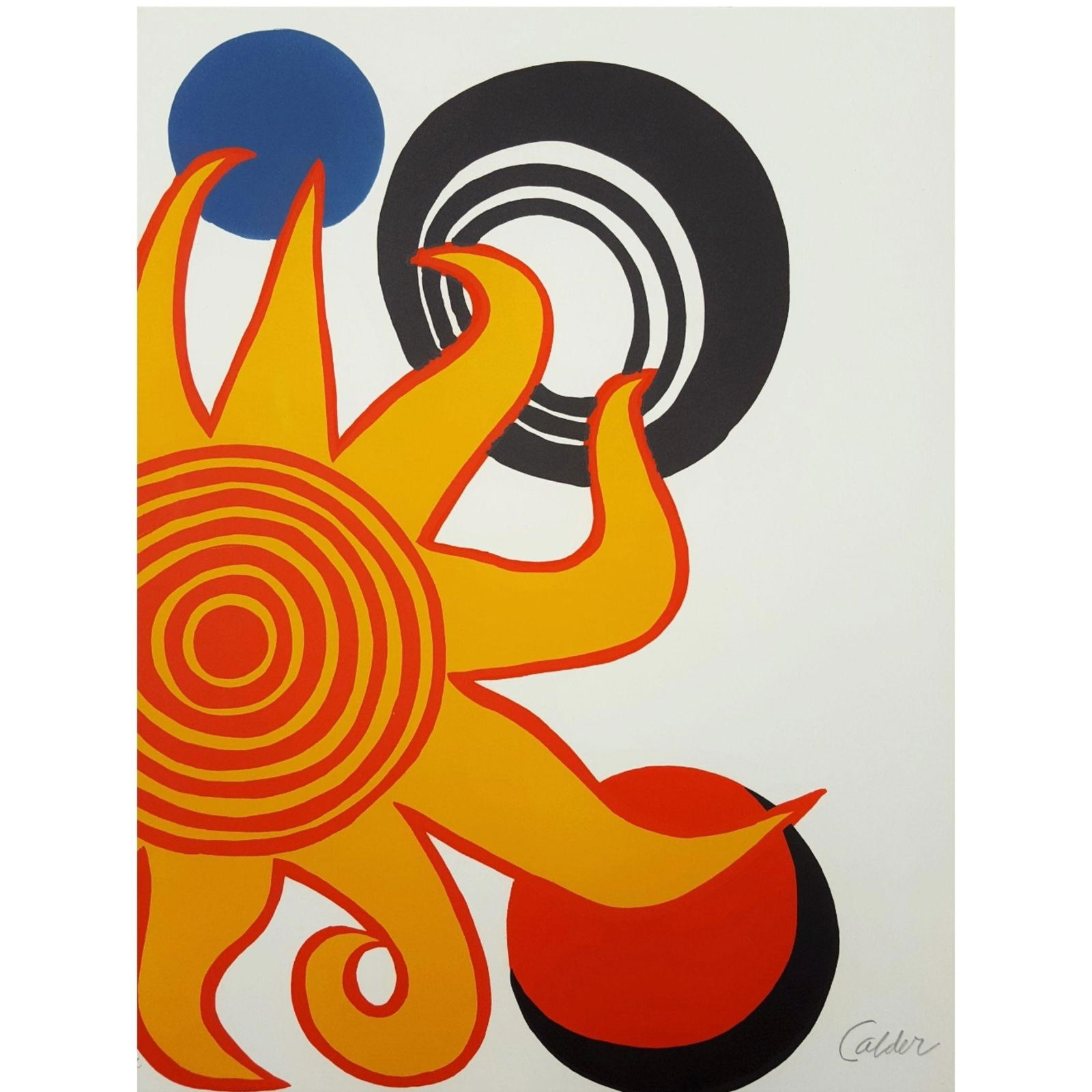 1972 Original Lithograph Signed Calder Pencil Signed LR (1 of 8)