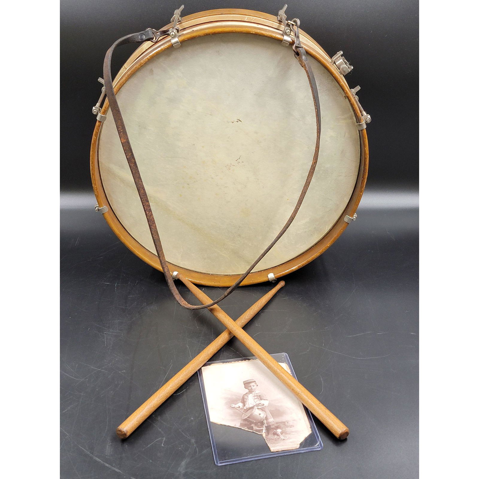 19th C Snare Drum With Sticks, Un-Known Maker (1 of 10)