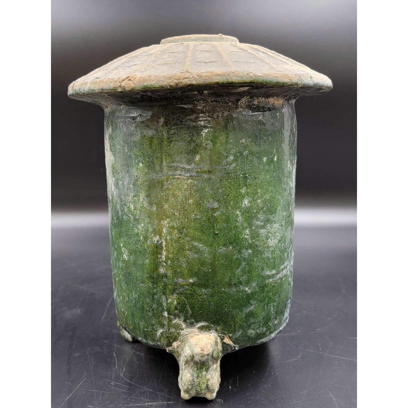 A Green-Glazed Granary Jar, Han Dynasty 2 Of 3 (1 of 13)