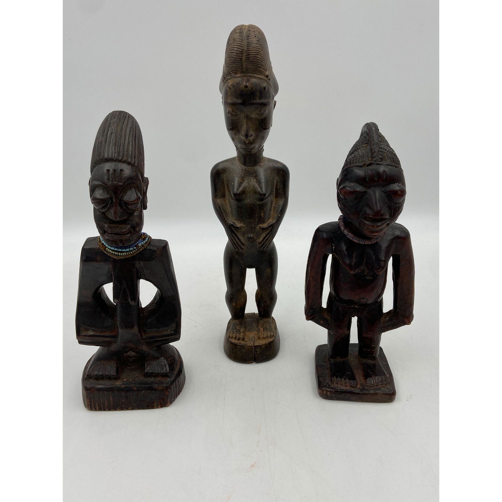 Hand-Carved Africa Tribal Baule Figure & Ibeji(yosuba) (1 of 14)