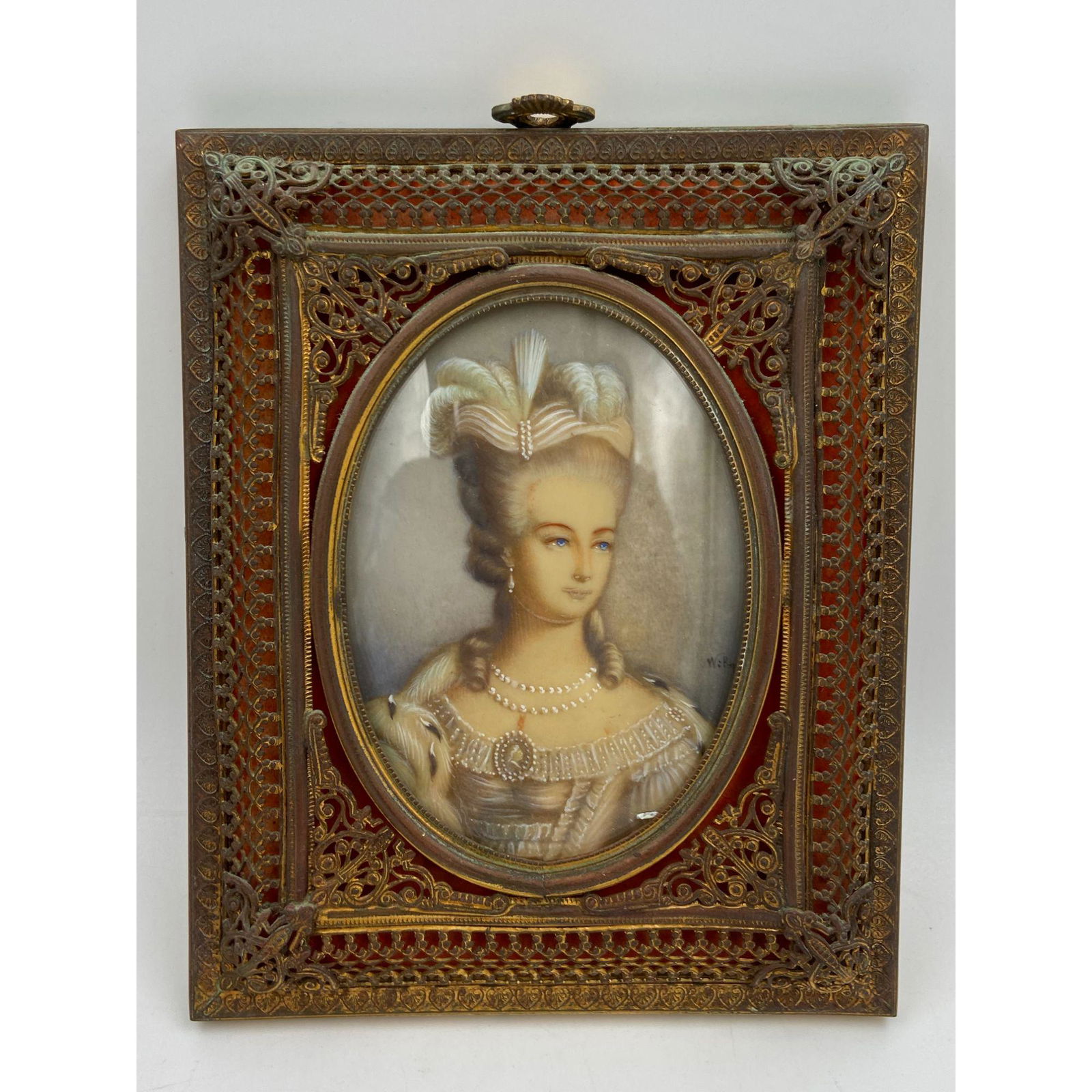 A Signed Antique Portrait Painting Of A Noble Lady In G (1 of 7)