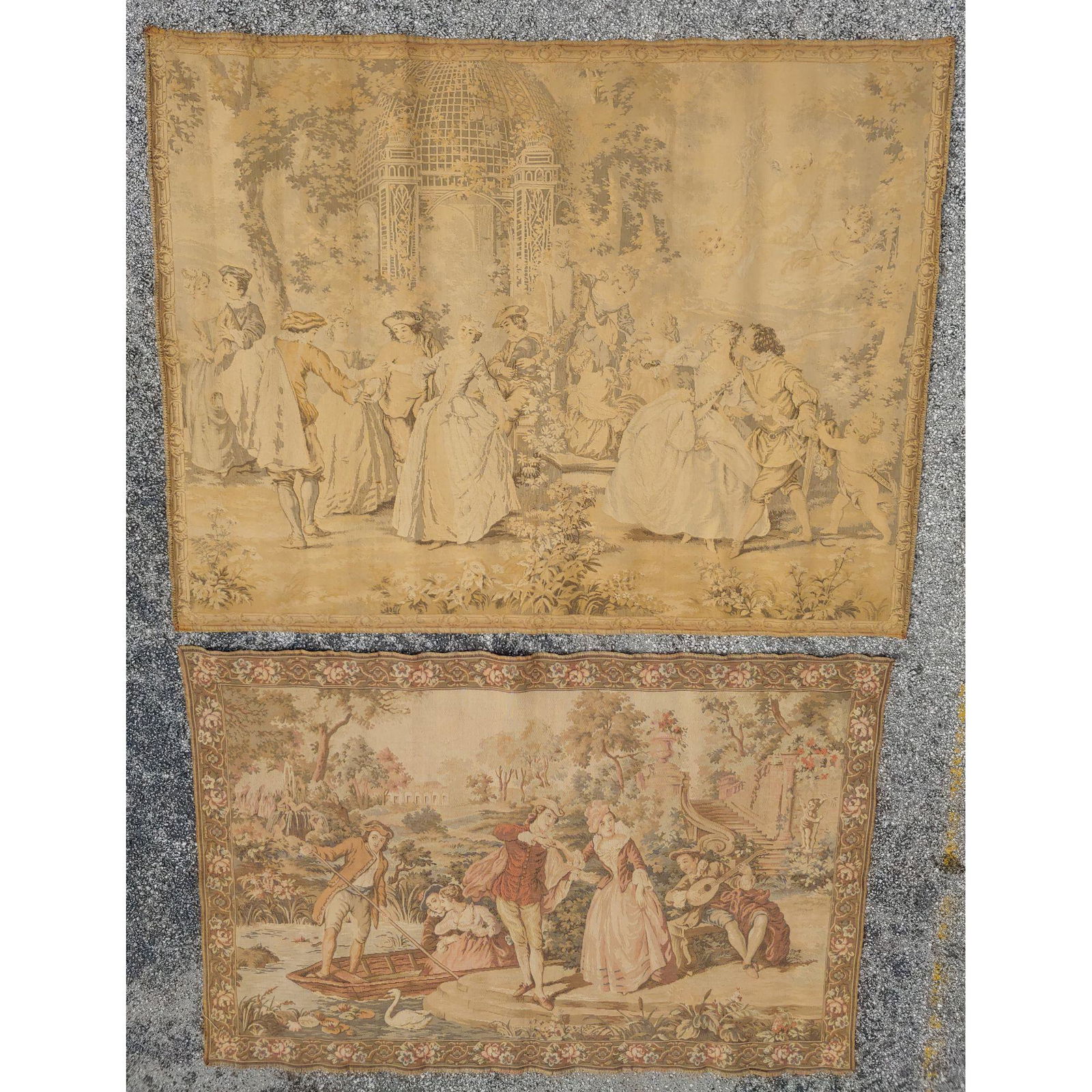 Lot of 2 Antique Flemish Tapestry (1 of 7)