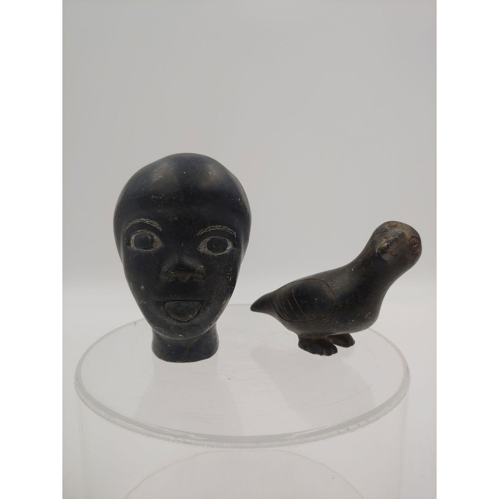 Lot of 2 Signed Inuit Sculptures (1 of 9)