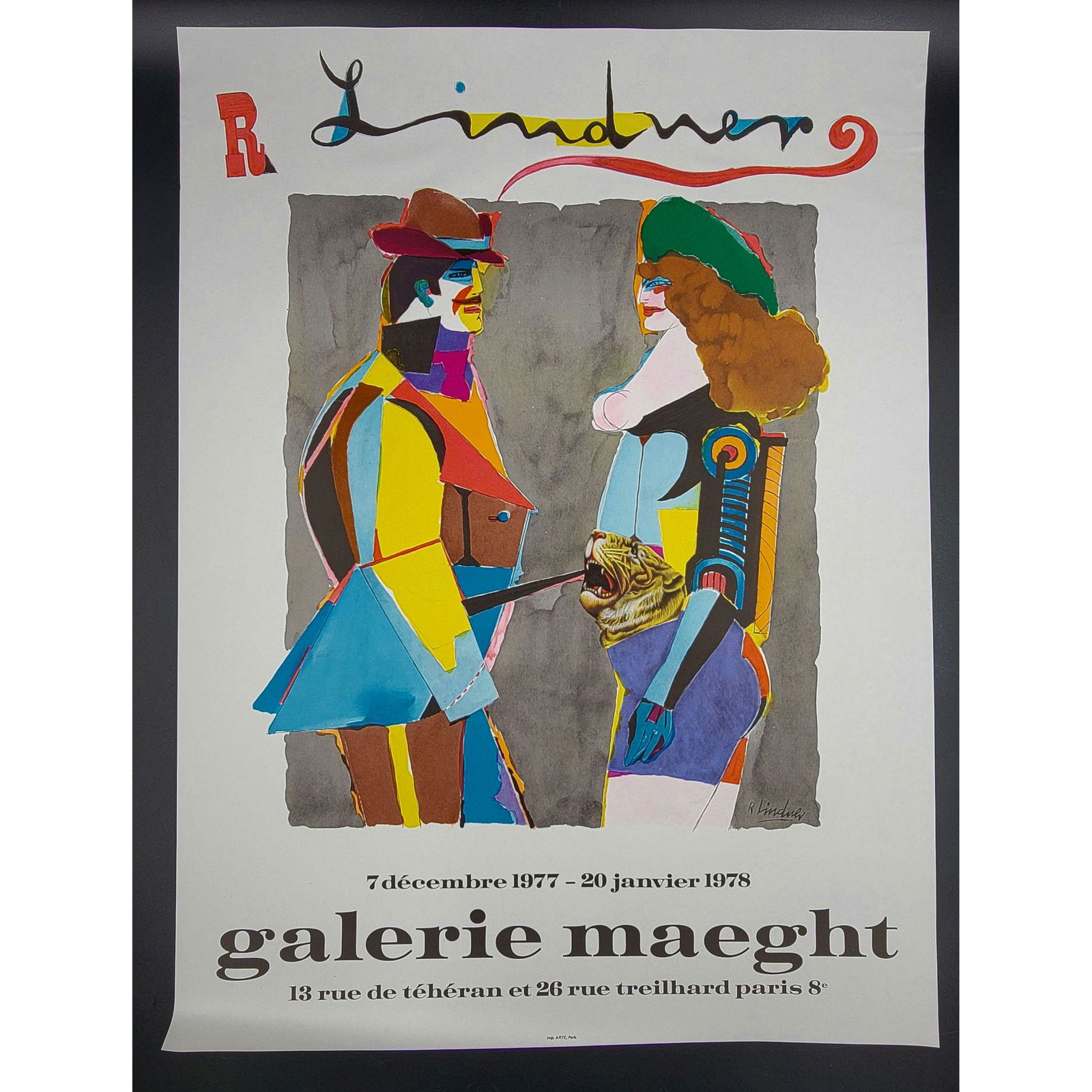 1977-78  Lithographic R Linder  Poster Adrien Maeght (1 of 6)