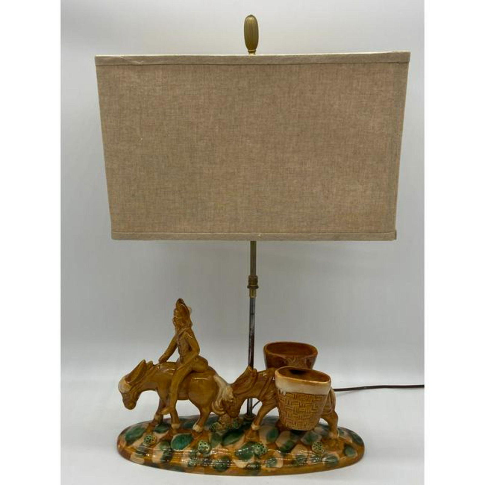 Rare Royal Haeger Pottery Lamp "Western Prospector" (1 of 20)