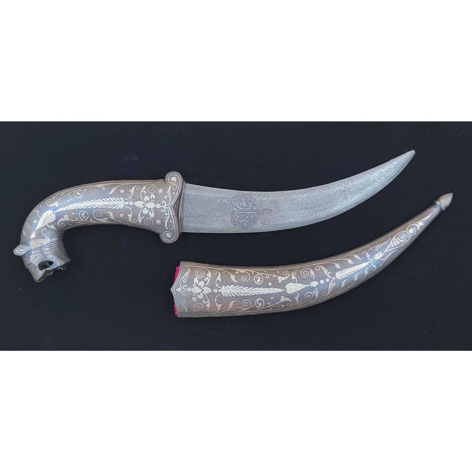 19th c Indo Persia Ottoman Dagger Damascus And Sterling (1 of 20)