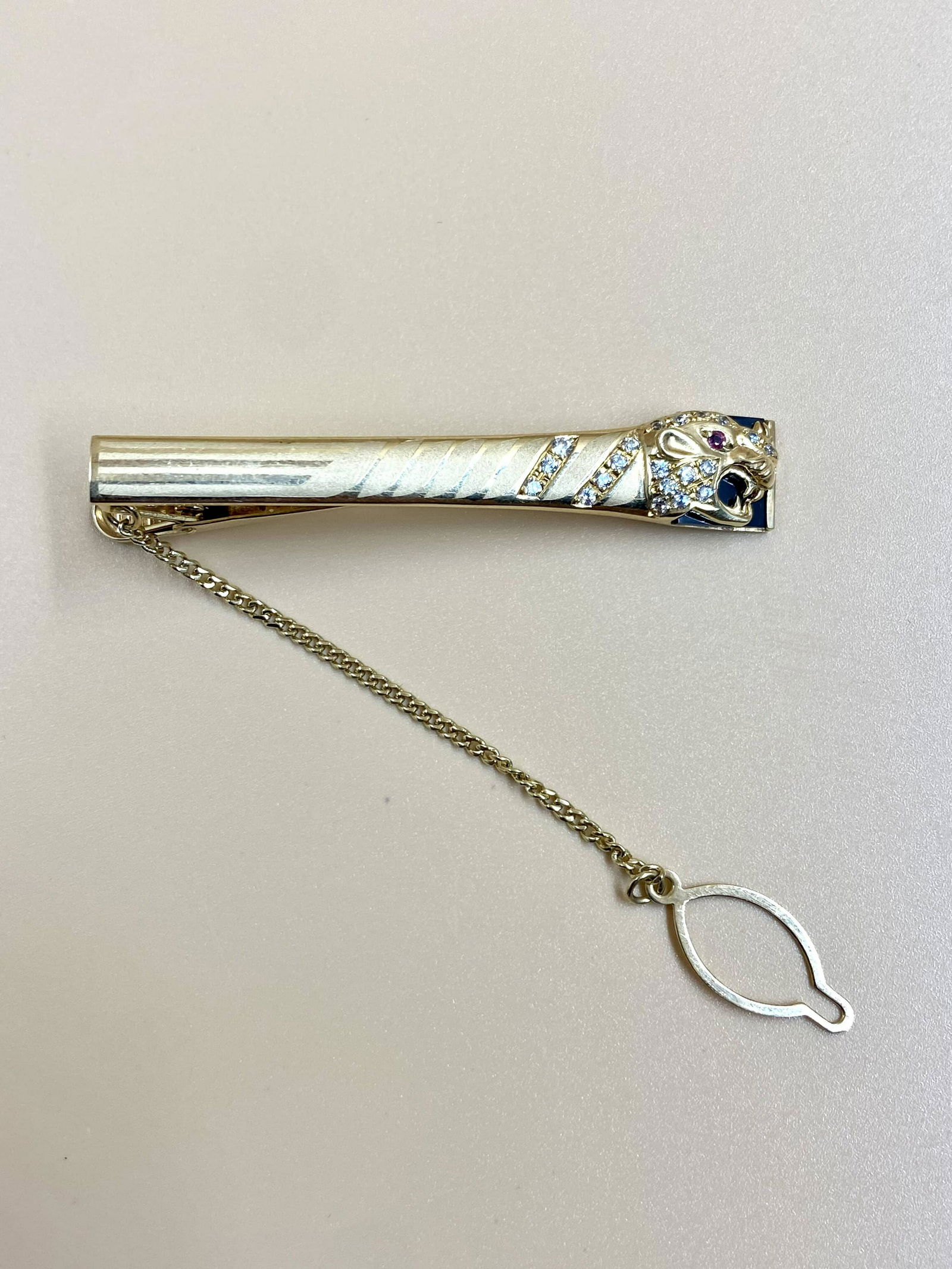 14k Gold, Diamond And Ruby Tie Bar/Clip (1 of 5)