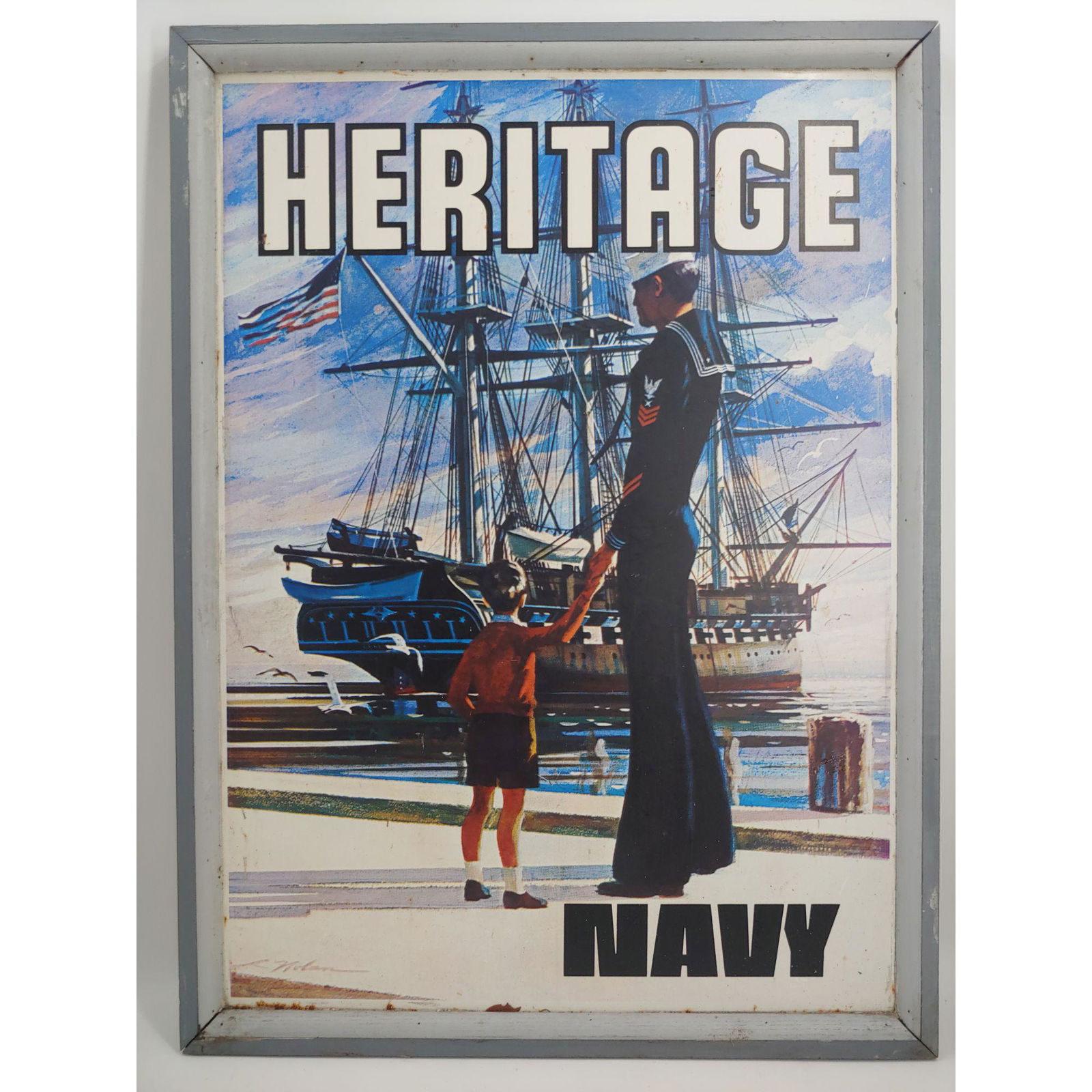 Double Sided Navy Advertisement Sign (1 of 8)
