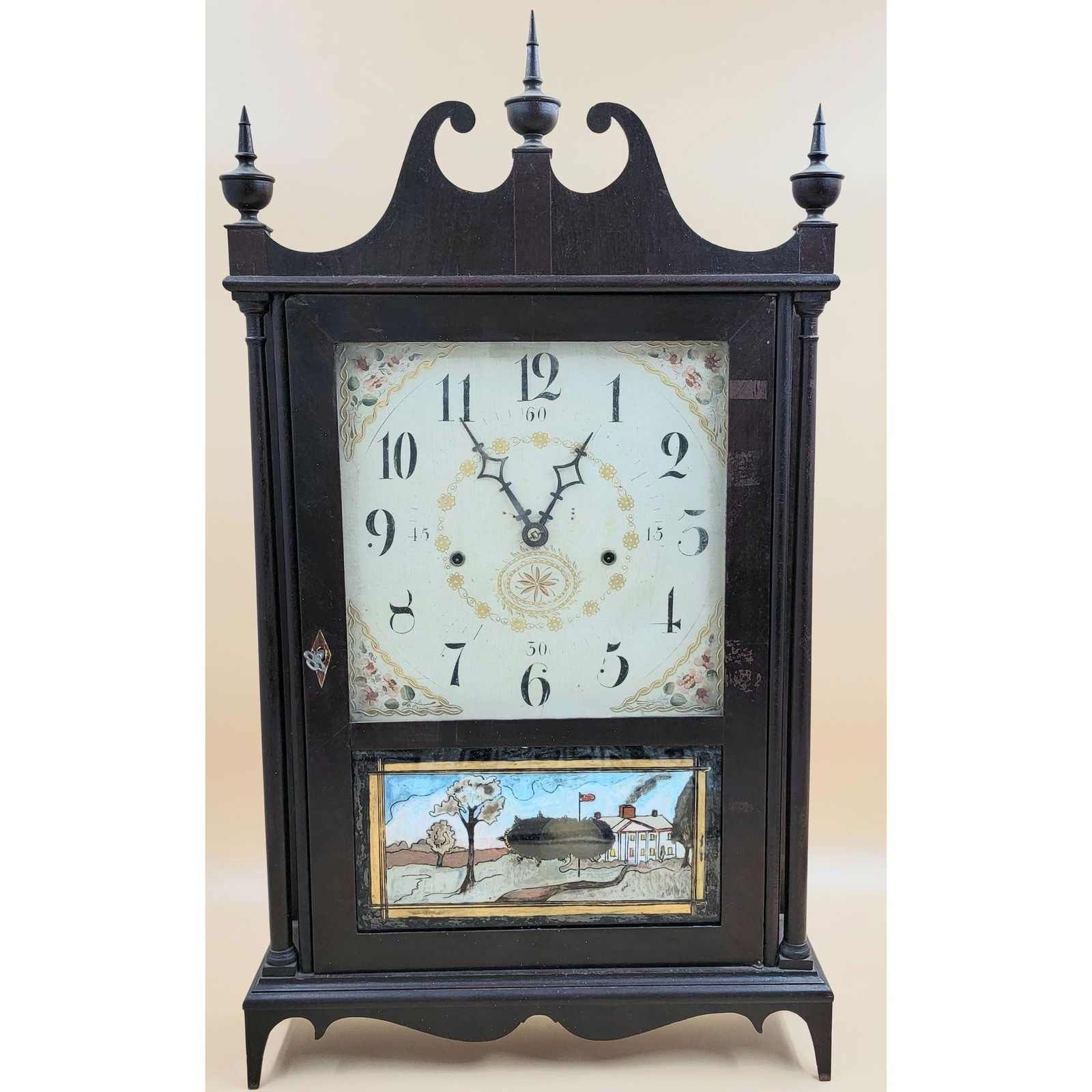 Continental Pillar & Scroll Clock 1820-35 (1 of 20)