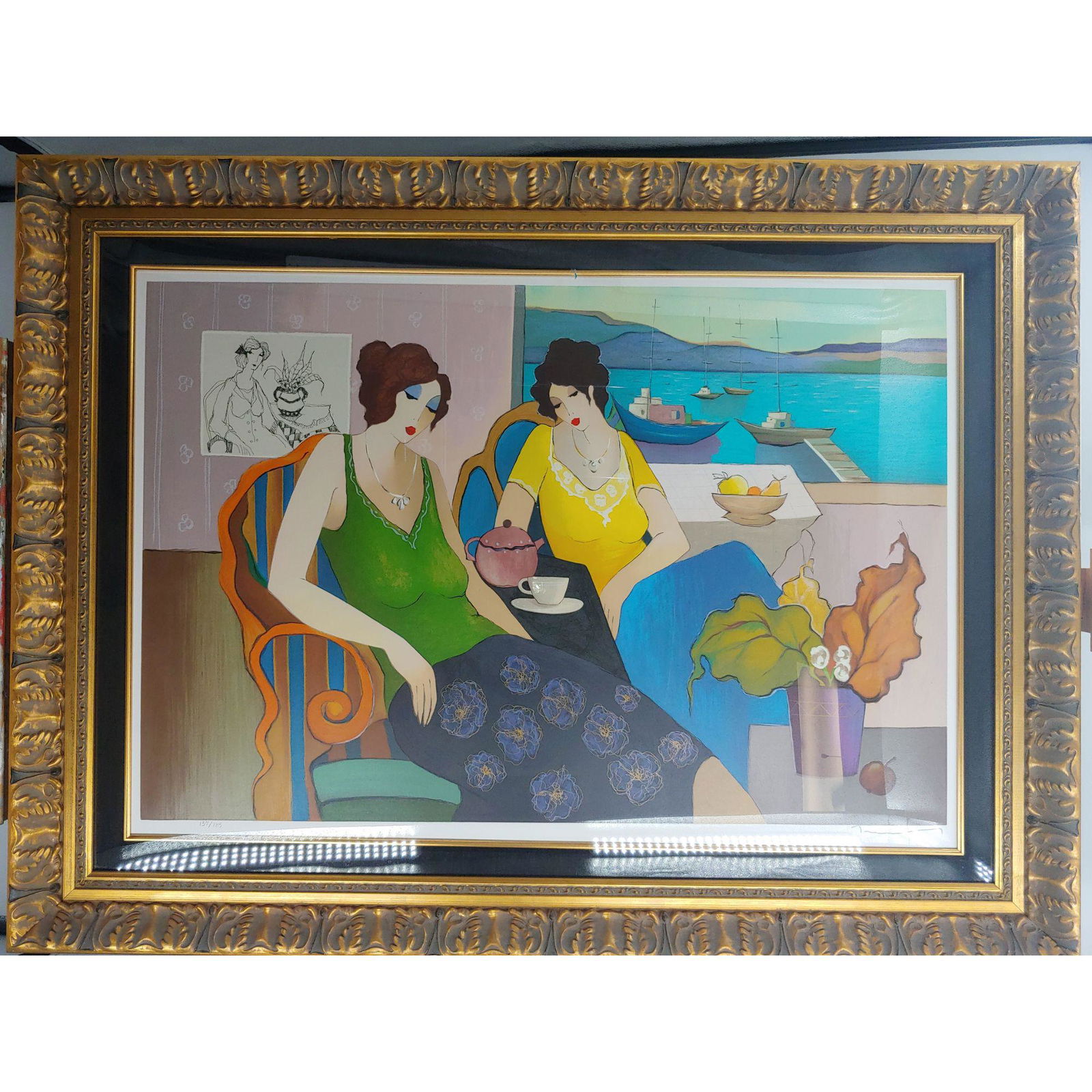 Pencil Signed Itzchak Tarkay Lithograph "Enchanted Sea" (1 of 7)