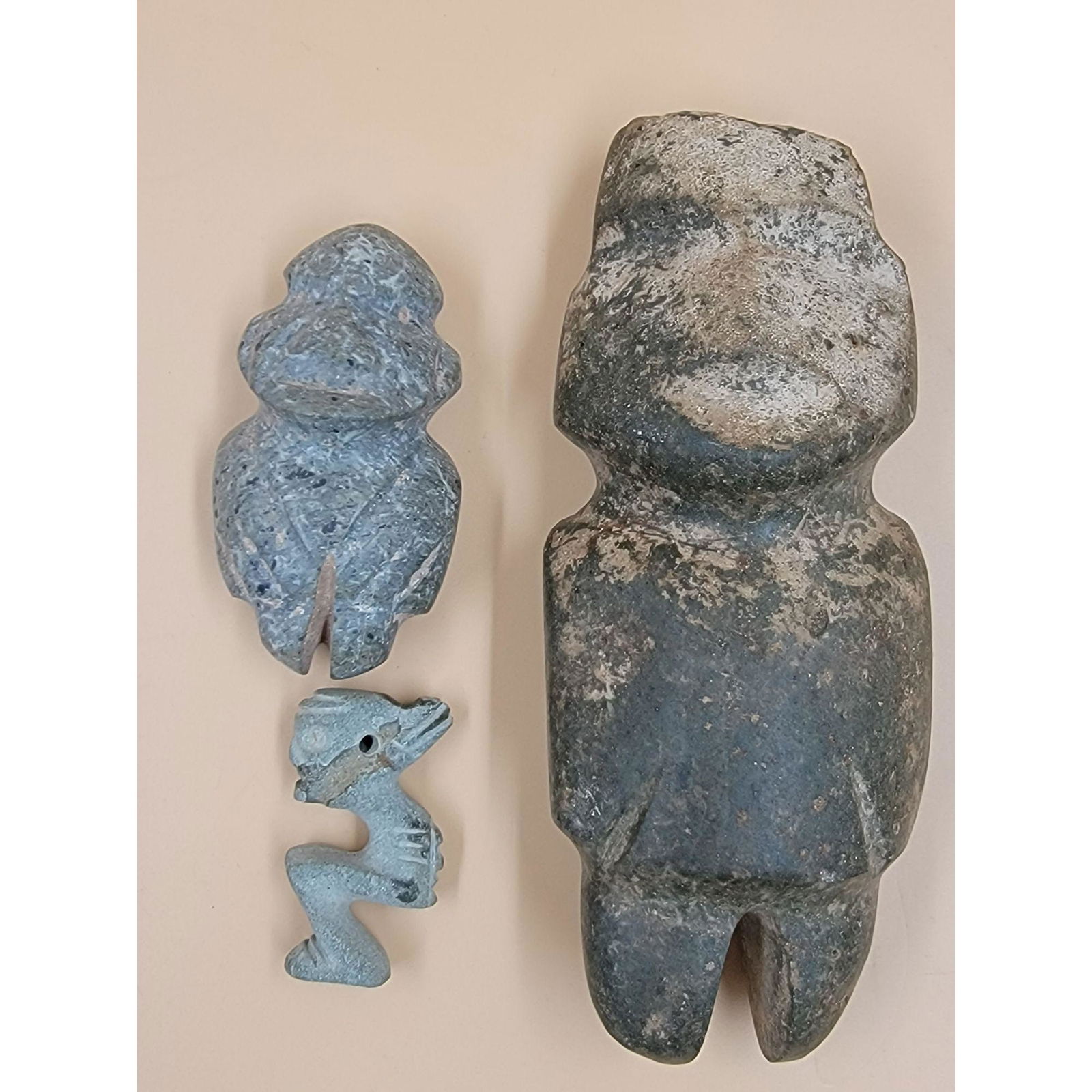 3 Pre-Columbian Jade or Hard Stone  Mezcala Figures (1 of 20)