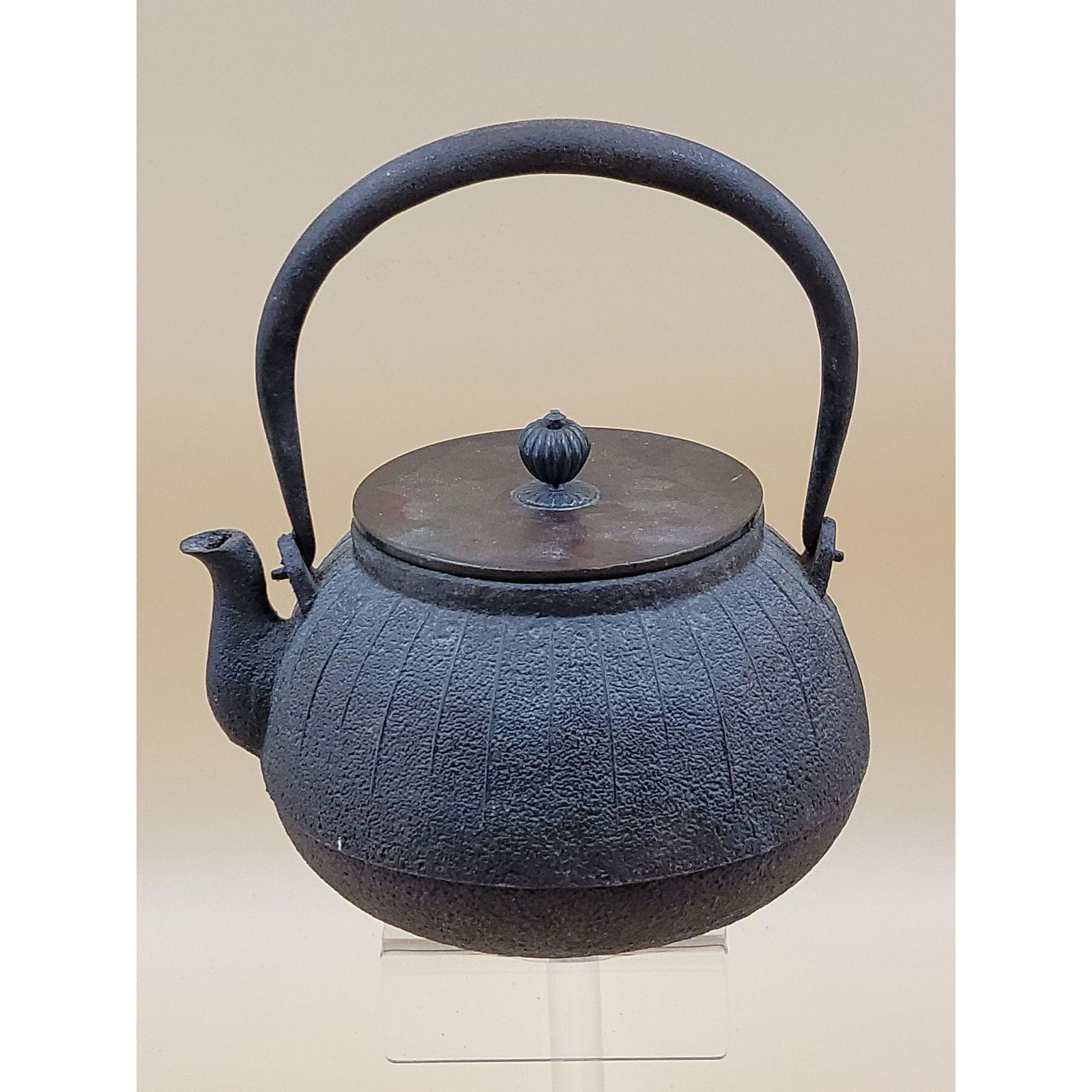 19th C Japanese Tetsubin Cast Iron Teapot Signed (1 of 11)