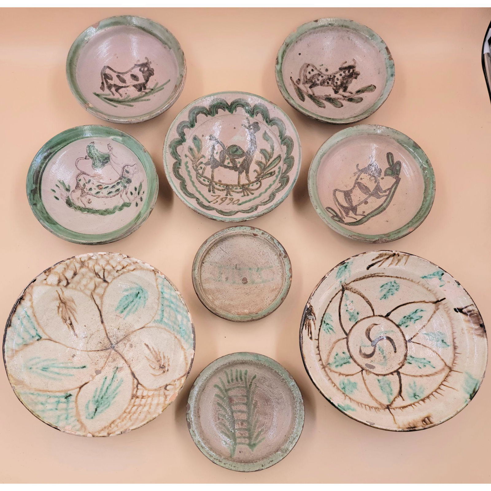 9 Glazed Terracotta Antique Bowls, Possibly Nishapur (1 of 20)