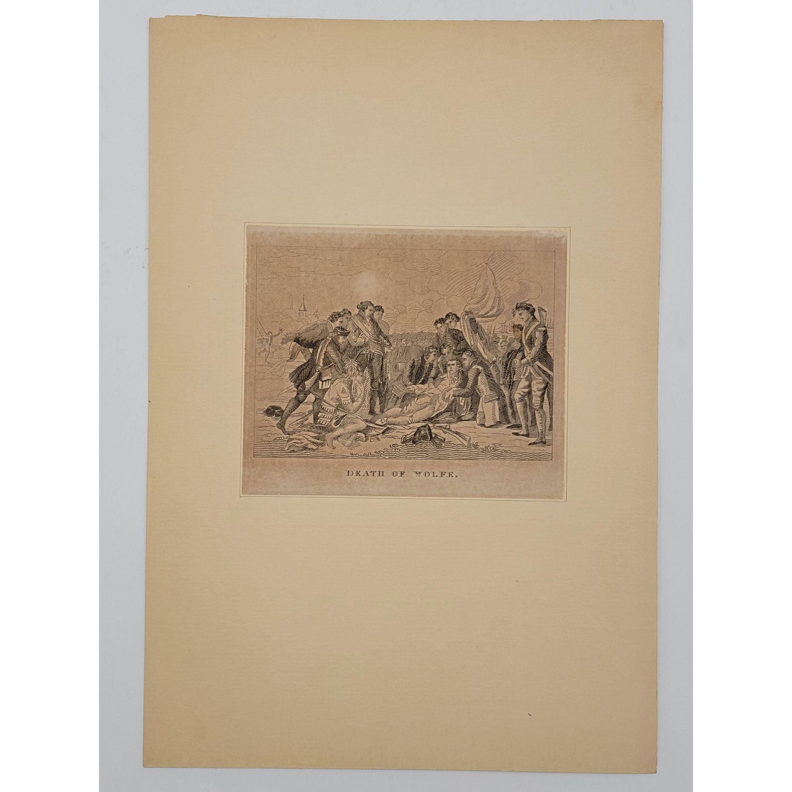 18th C Revolutionary War Engraving Death Of Wolfe (1 of 7)
