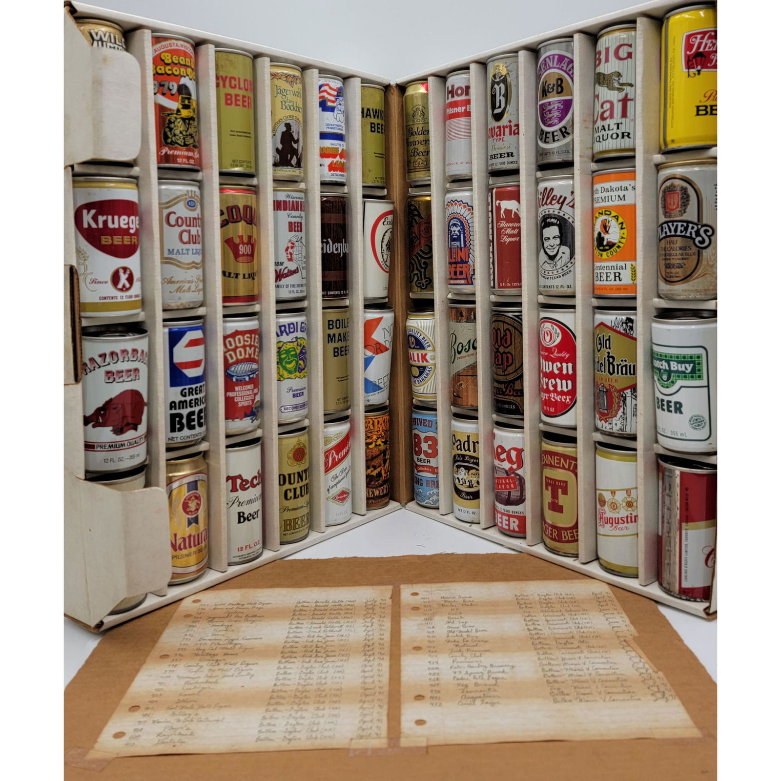 A Nice Vintage Beer Can Collection With List (48 CANS) (1 of 6)