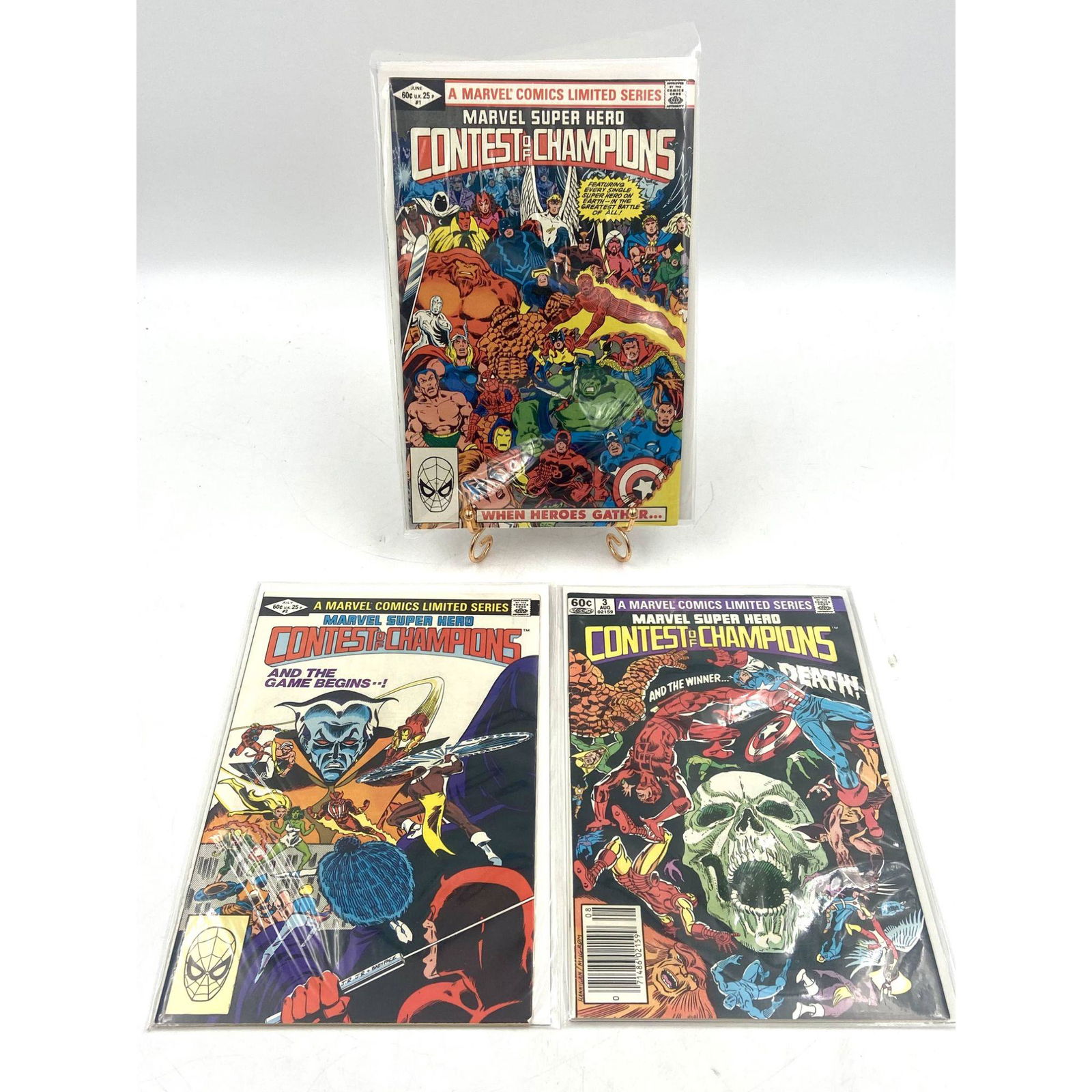 MARVEL COMICS "SUPER HERO CONTEST OF CHAMPIONS" 1,2,& 3 (1 of 5)