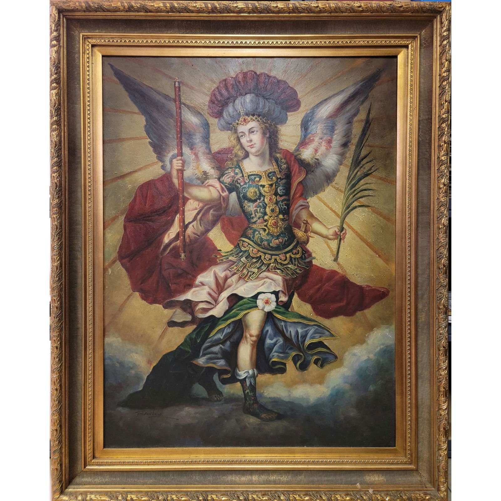 A Large Religious Retablo Cuzco Painting (1 of 15)