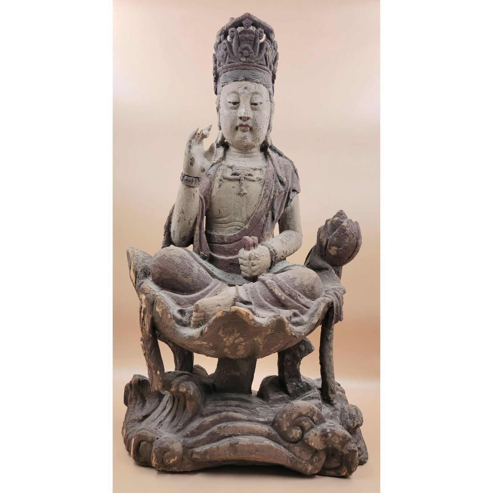 Early Ming Style SIno- Tibetan Guanyin Temple Carving (1 of 20)