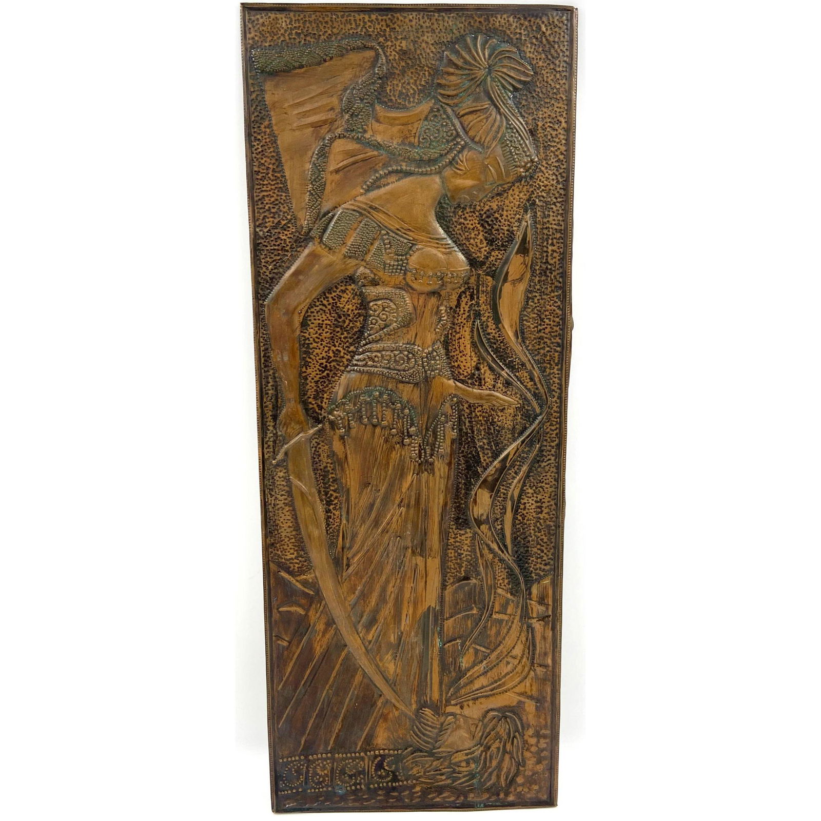Copper Repousse of  Wayang-Styled, Balinese Heroine (1 of 7)