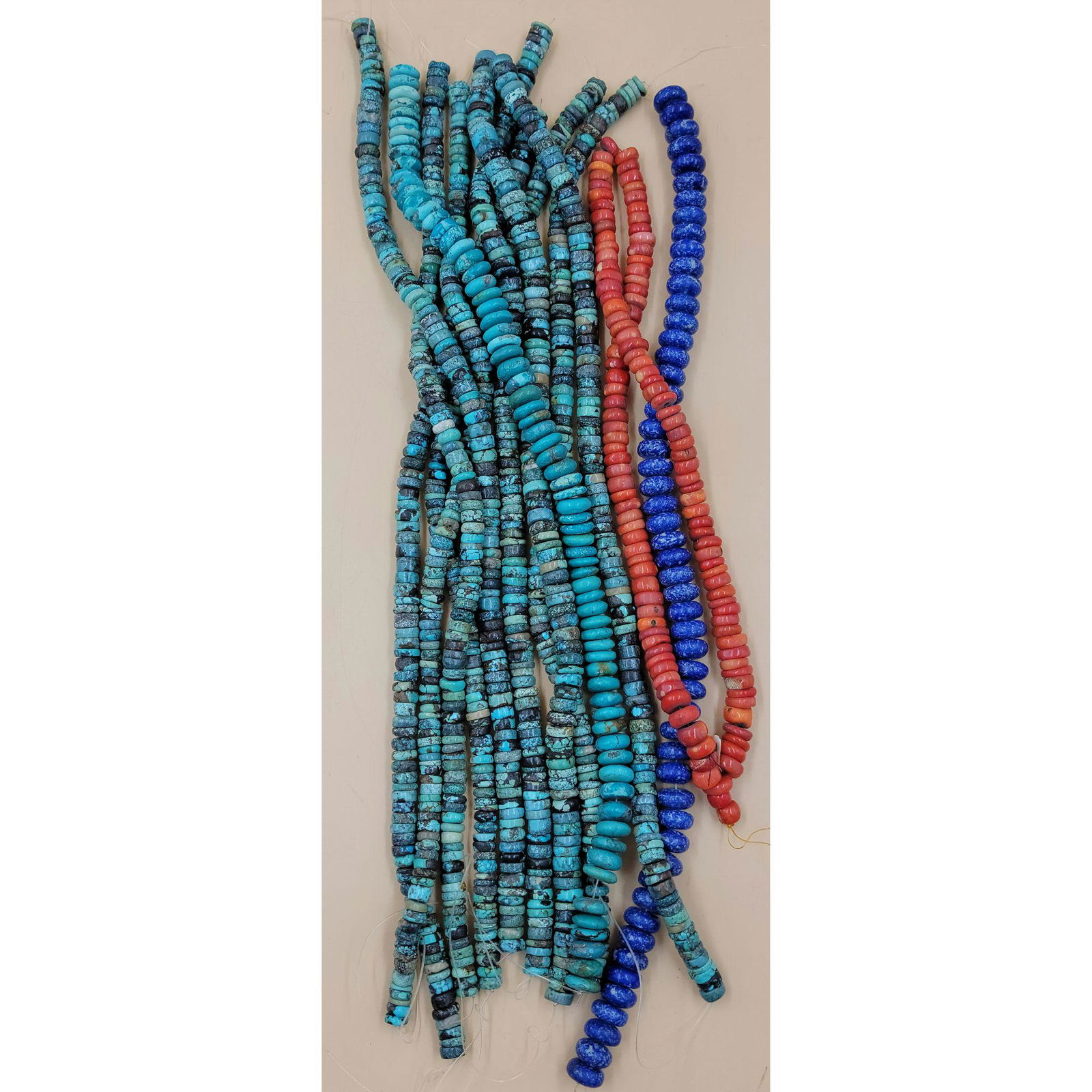 Grouping Of Antique Beads Turquoise Coral & Lapis Lazul (1 of 10)