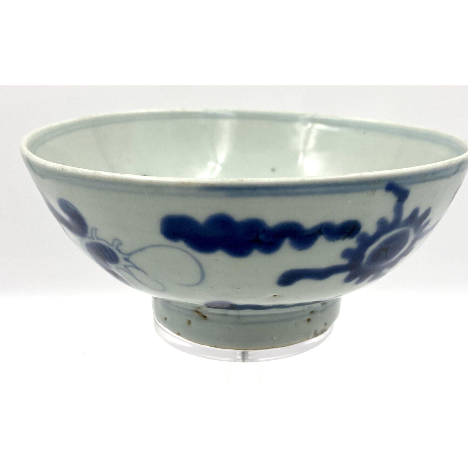 Chinese Ming Dynasty Blue & White Porcelain Bowl: Chinese Ming Dynasty Blue & White Porcelain Bowl, Measures 6 3/8" x 3" ...Please carefully read our terms of sale, shipping information, and request any condition reports or photos prior to placing a 
