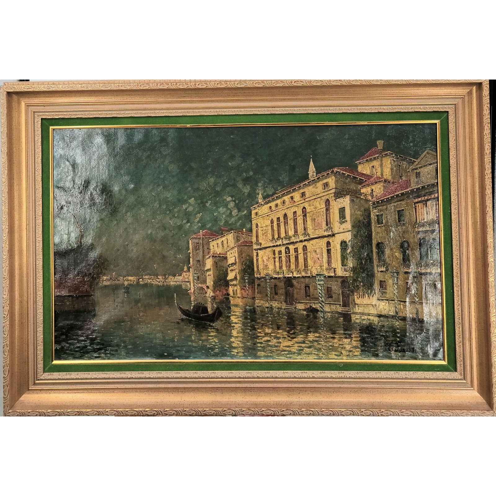 Early 20th C O/C Italian Venetian Painting Signed (1 of 14)