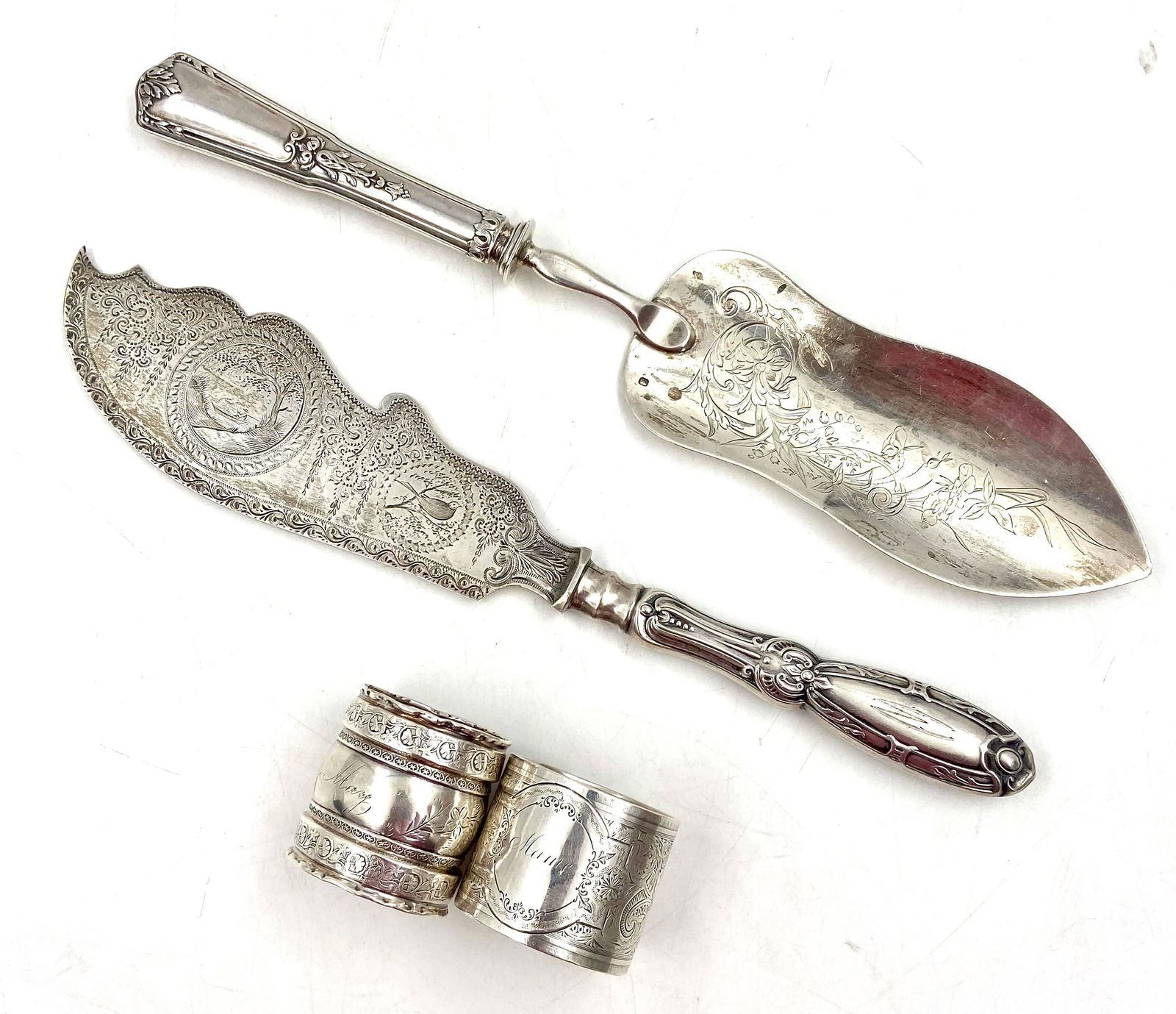 Grouping Of (4)Vintage Coin Silver Flatware Pieces (1 of 9)