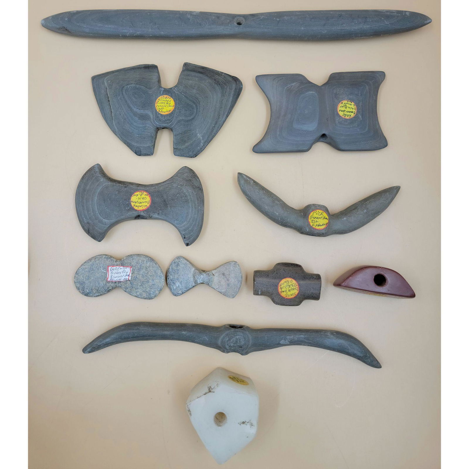 11 Native American Artifacts Banner Stones (1 of 20)