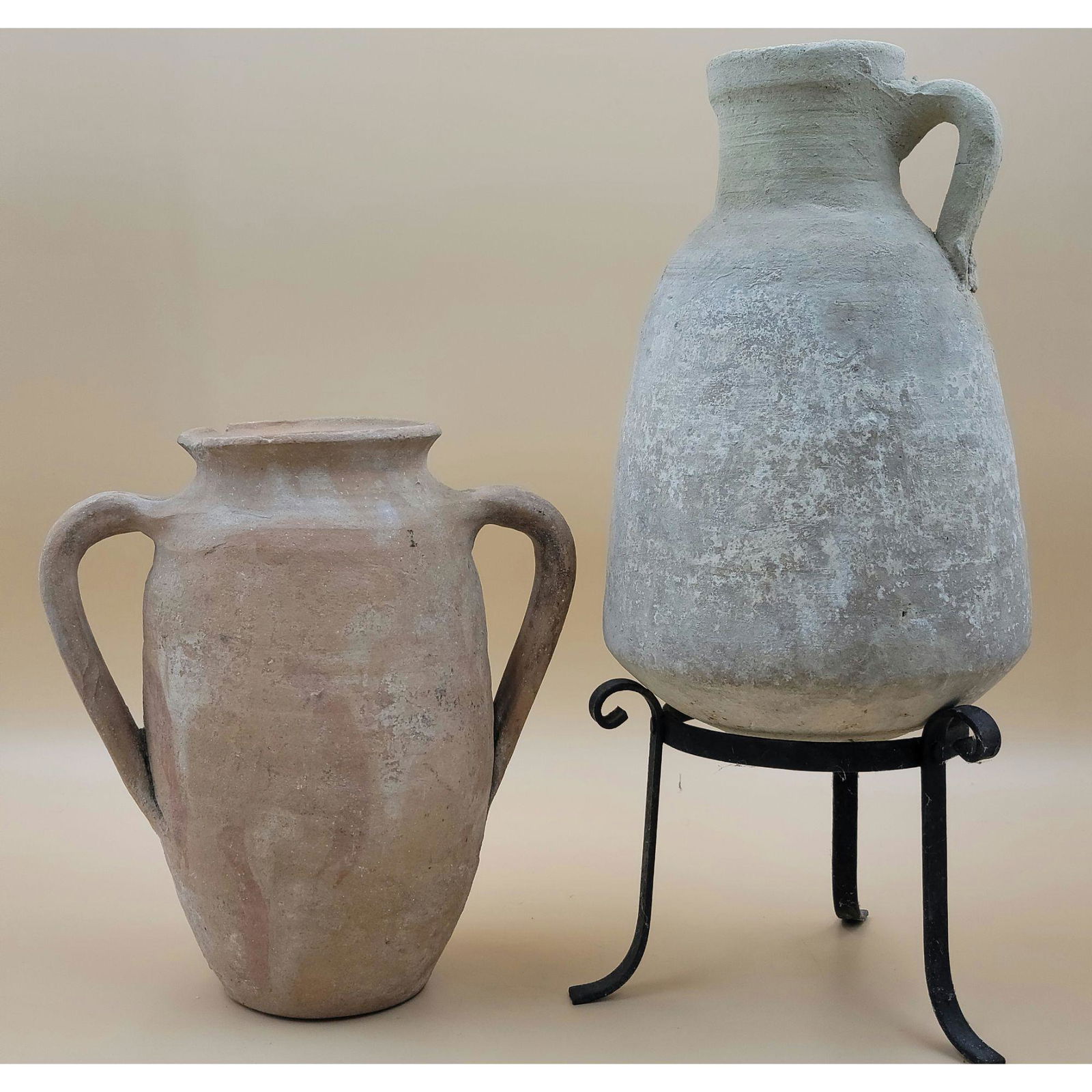 Lot Of 2 Ancient Pottery Pots Unknown Origin (1 of 18)