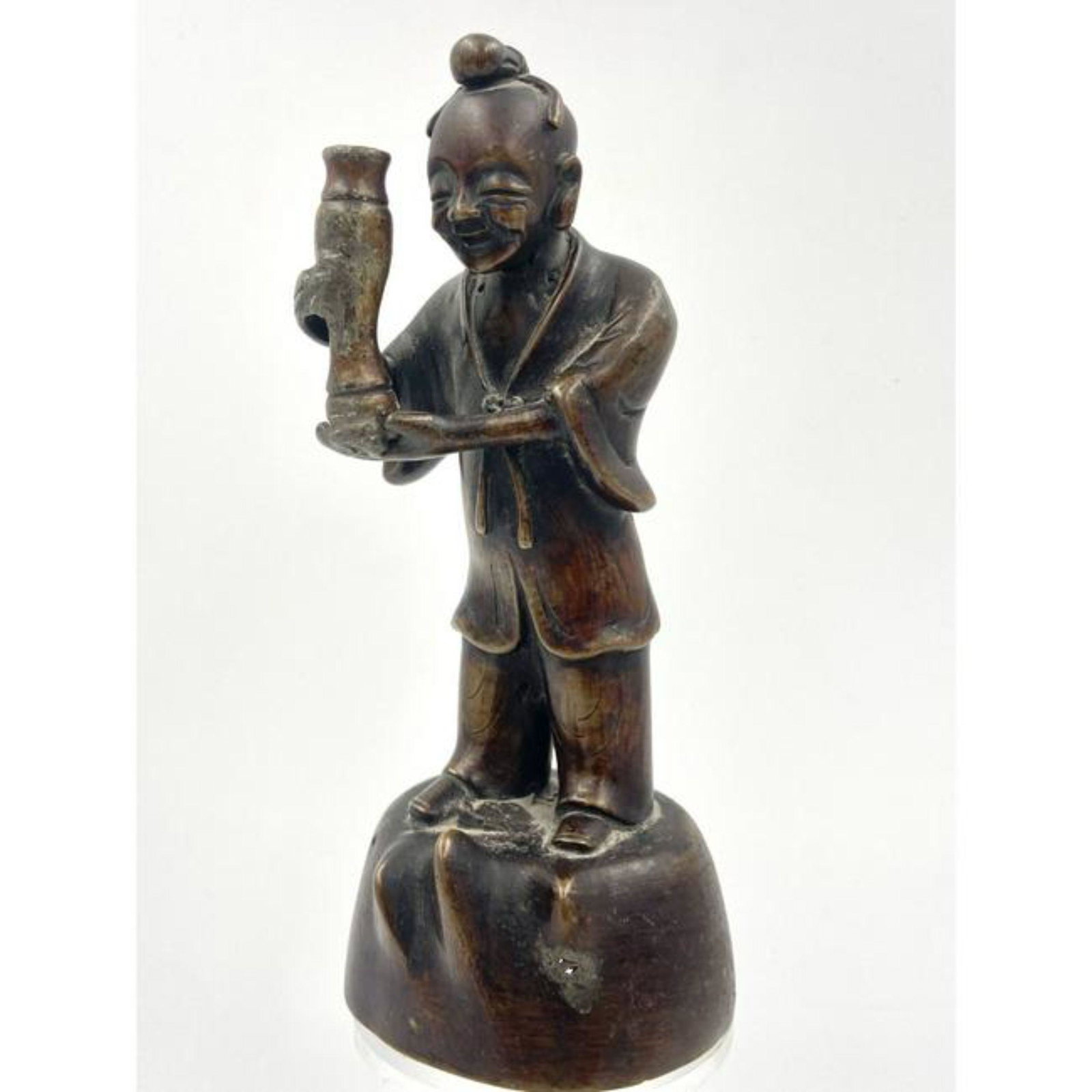 Chinese Bronze Buddha, Lohan or Japanese Shinto Figure (1 of 7)