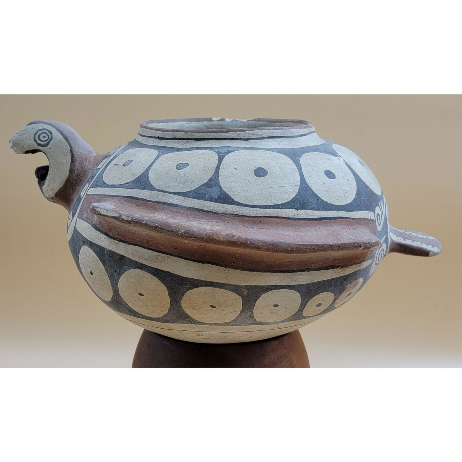 Pre-Columbian style, Painted Ceramic Figural Pot (1 of 20)