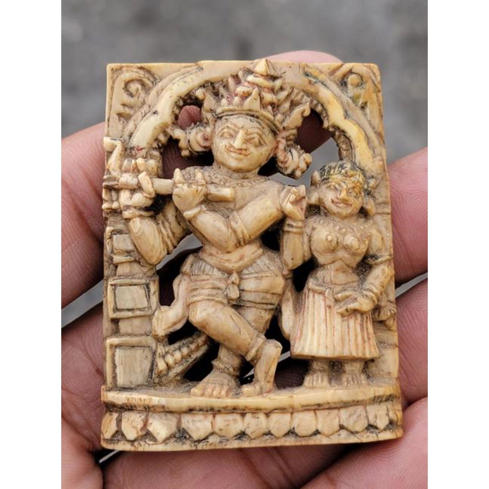 Important Early Indian Carving of Krishna and Radha (1 of 19)