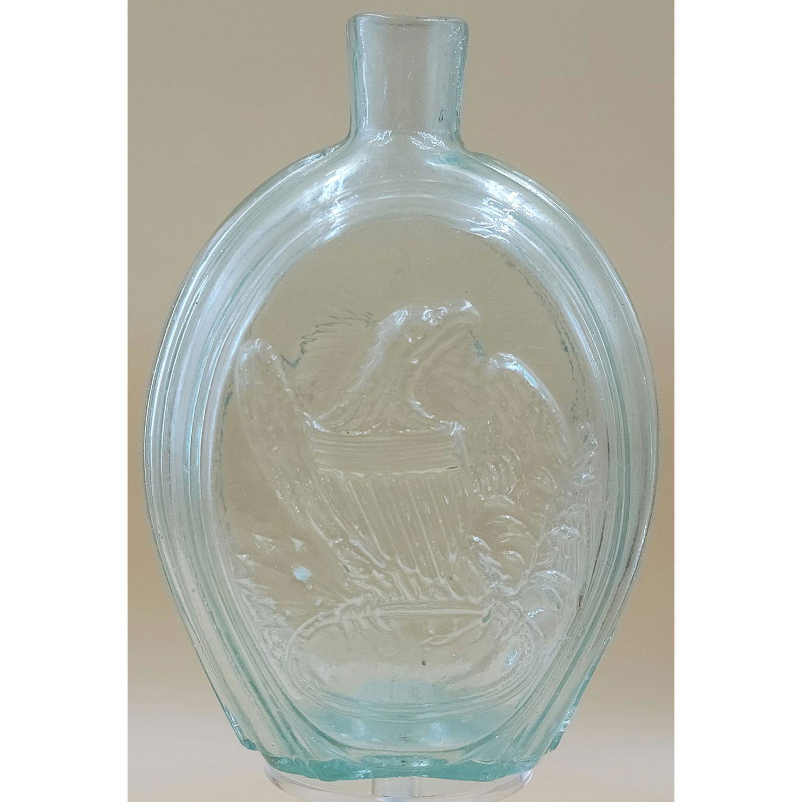 19th C Hand Blown Glass Flask COFFIN & HAY HAMMONTON (1 of 13)
