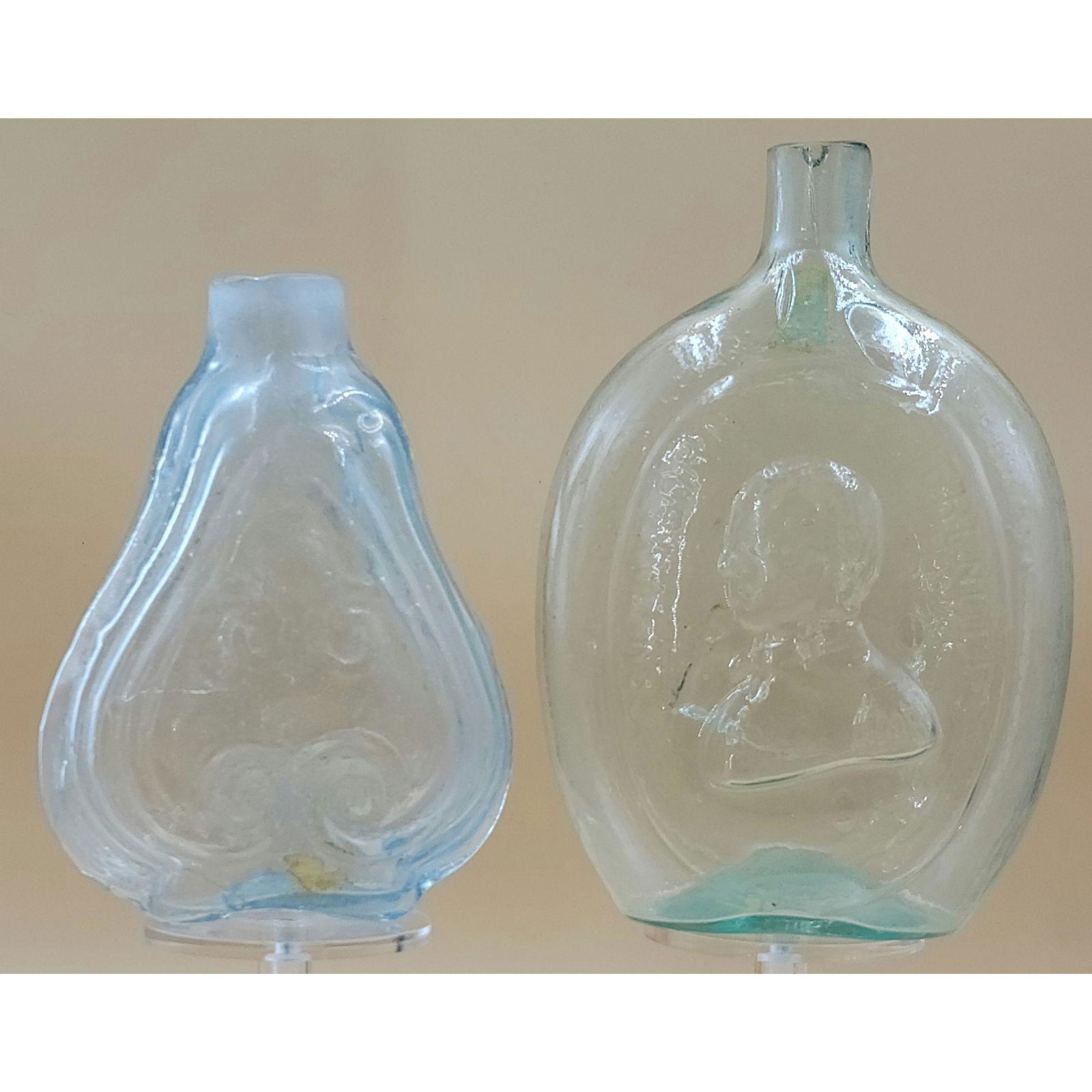 2 Antique Hand Blown Glass Flask (1 of 14)