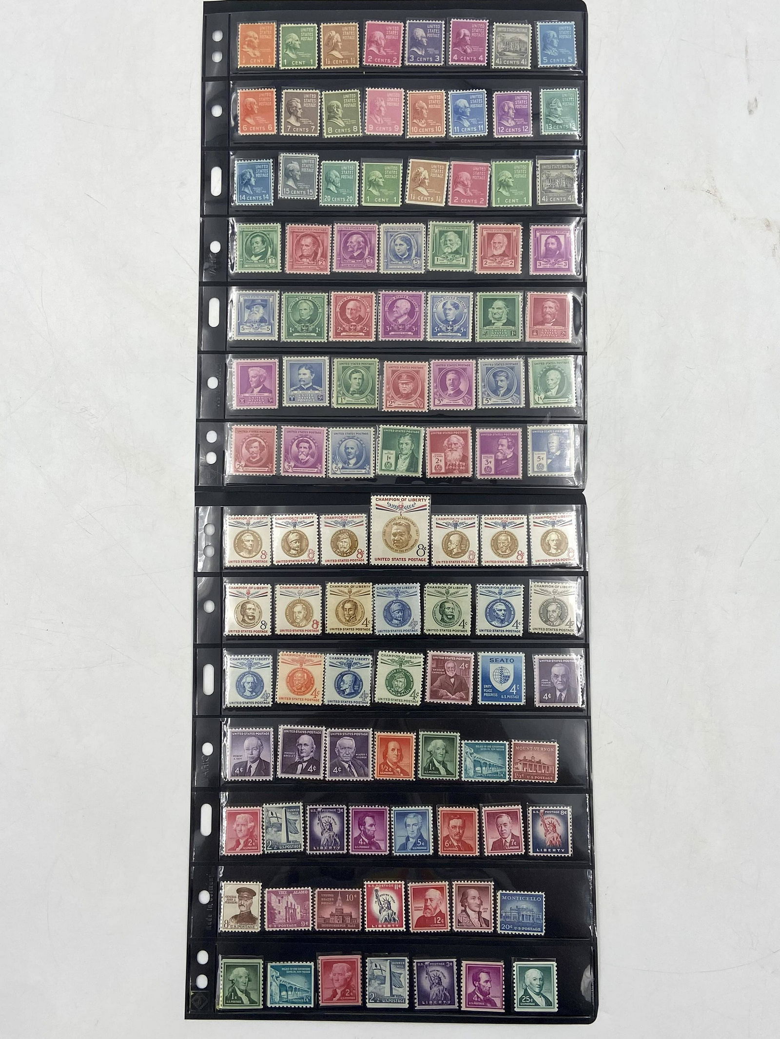 (4) Stock Sheets Of Mint 20th C US Stamps (1 of 17)