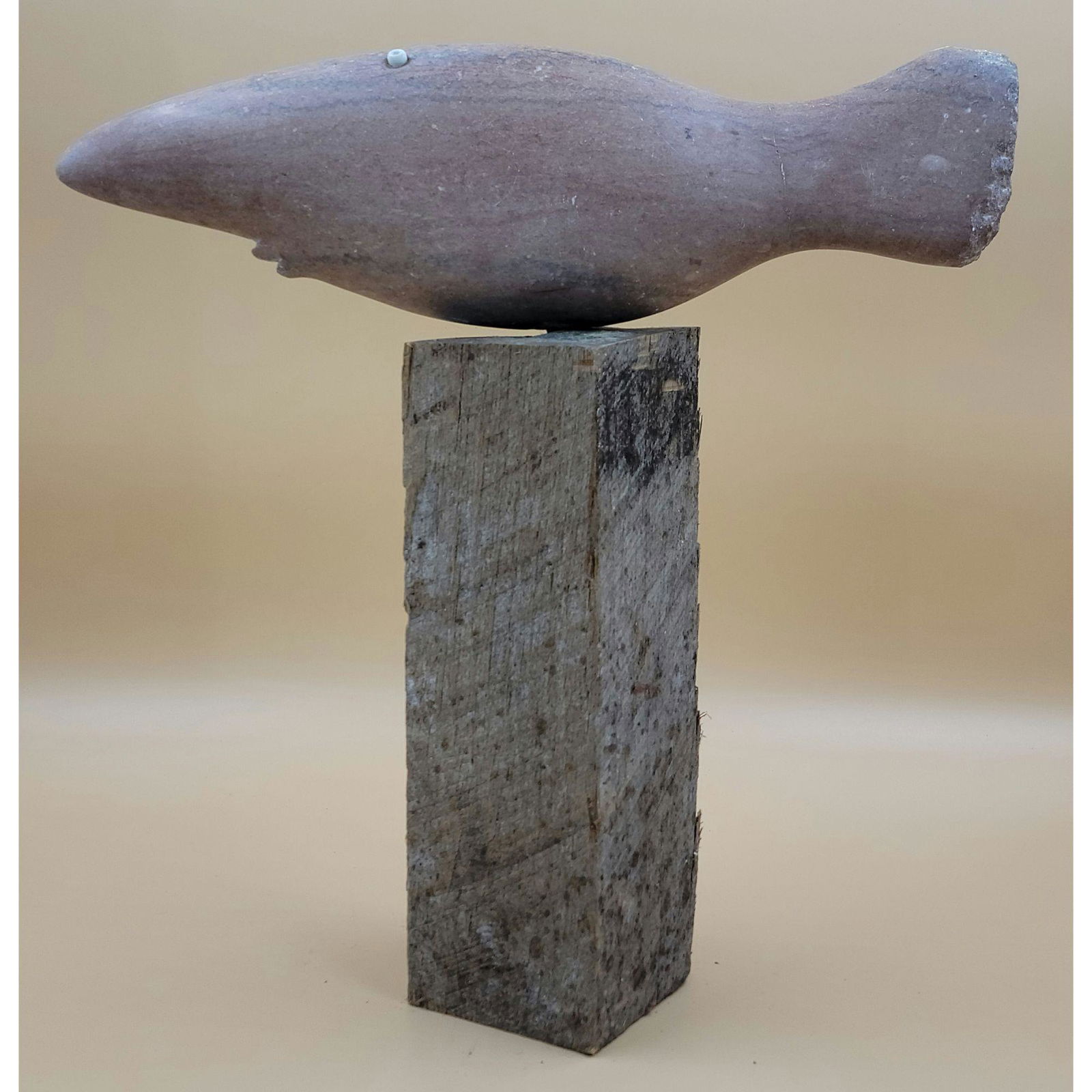 Antique Carved Marble Fish Sculpture Possibly Inuit (1 of 16)