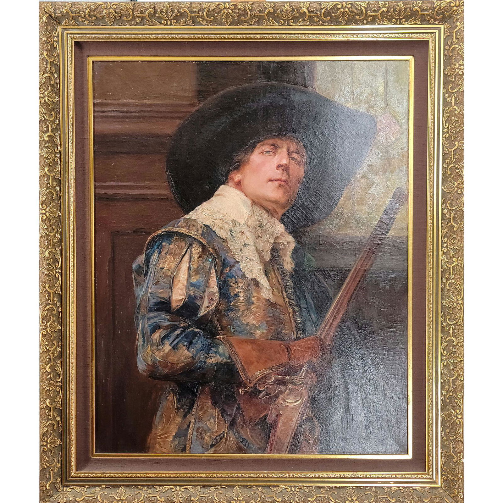 Alex De Andreis 1880-1929 Portrait Of A Cavalier Signed (1 of 12)
