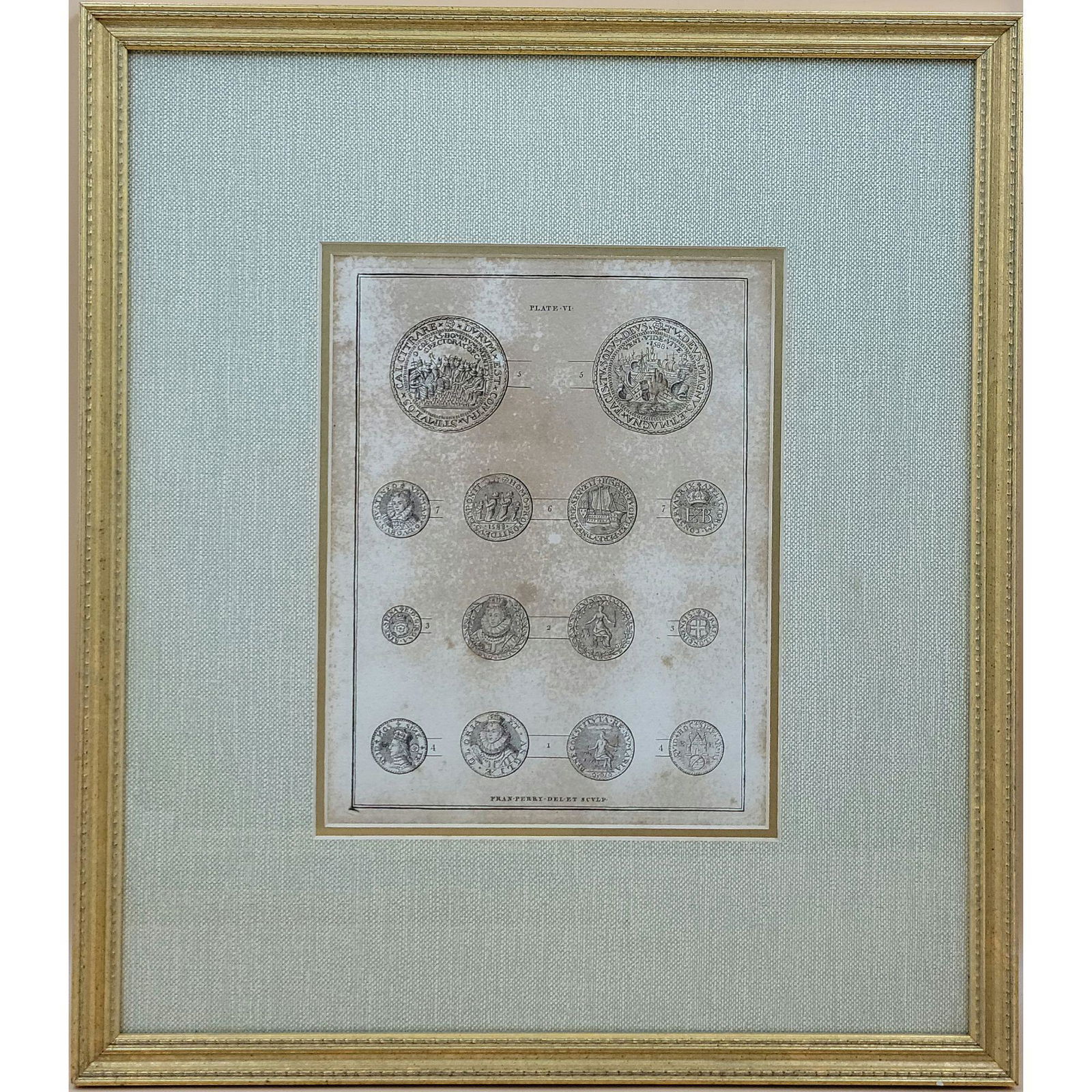 Francis Perry 1750-1765 Engravings Coins "Plate VI" (1 of 17)