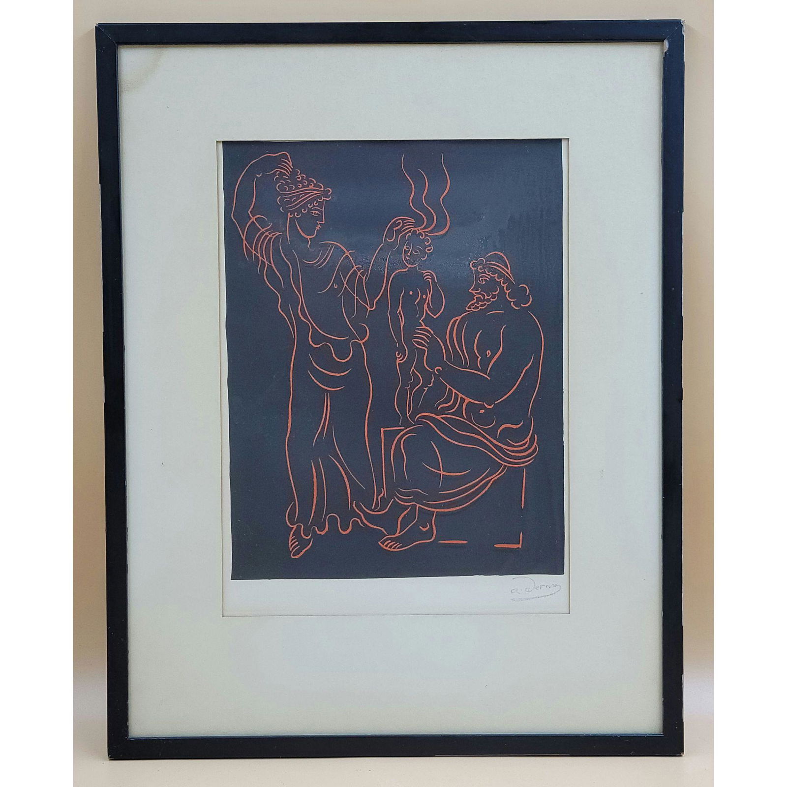 Signed Andre Derain Lithograph: Signed Andre Derain Lithograph . Frame measure 18 3/4" X 14 3/4". Please carefully read our terms of sale, shipping information, and request any condition reports or photos prior to placing a bid. Any
