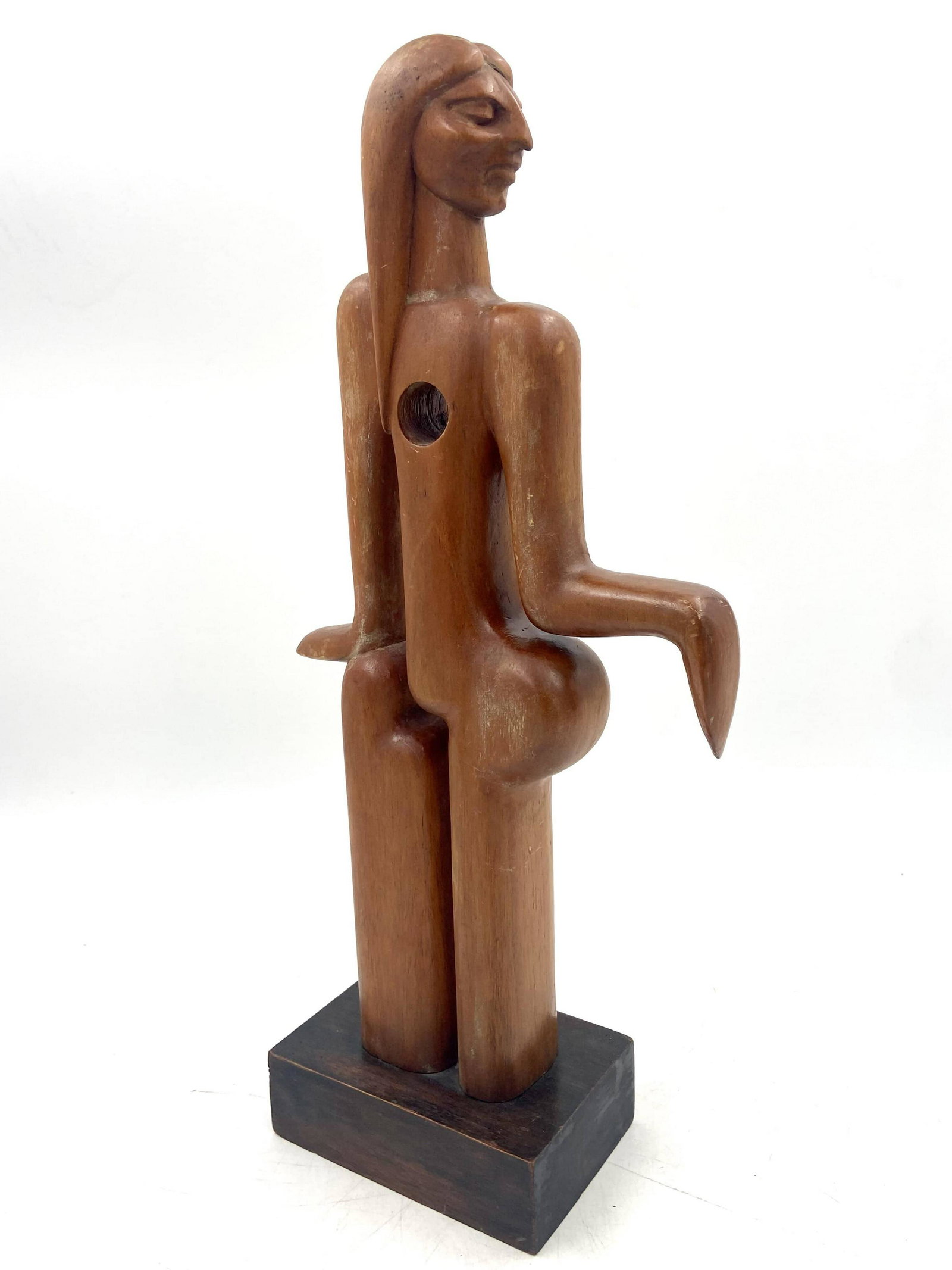 Jose Pinal (Mexican 1913-1983) Sculpture Of A Woman: Jose Pinal (Mexican 1913-1983) Sculpture Of A Woman, Measures 19 3/4" Tall. Please carefully read our terms of sale, shipping information, and request any condition reports or photos prior to placing 