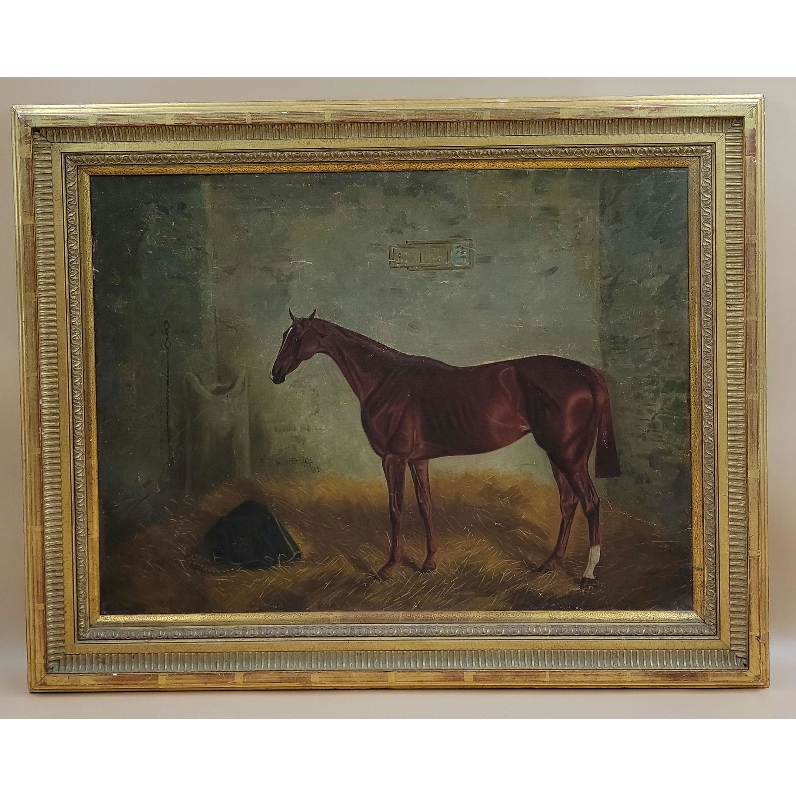 Henry T Partridge British O/C Horse Painting 19th C (1 of 14)
