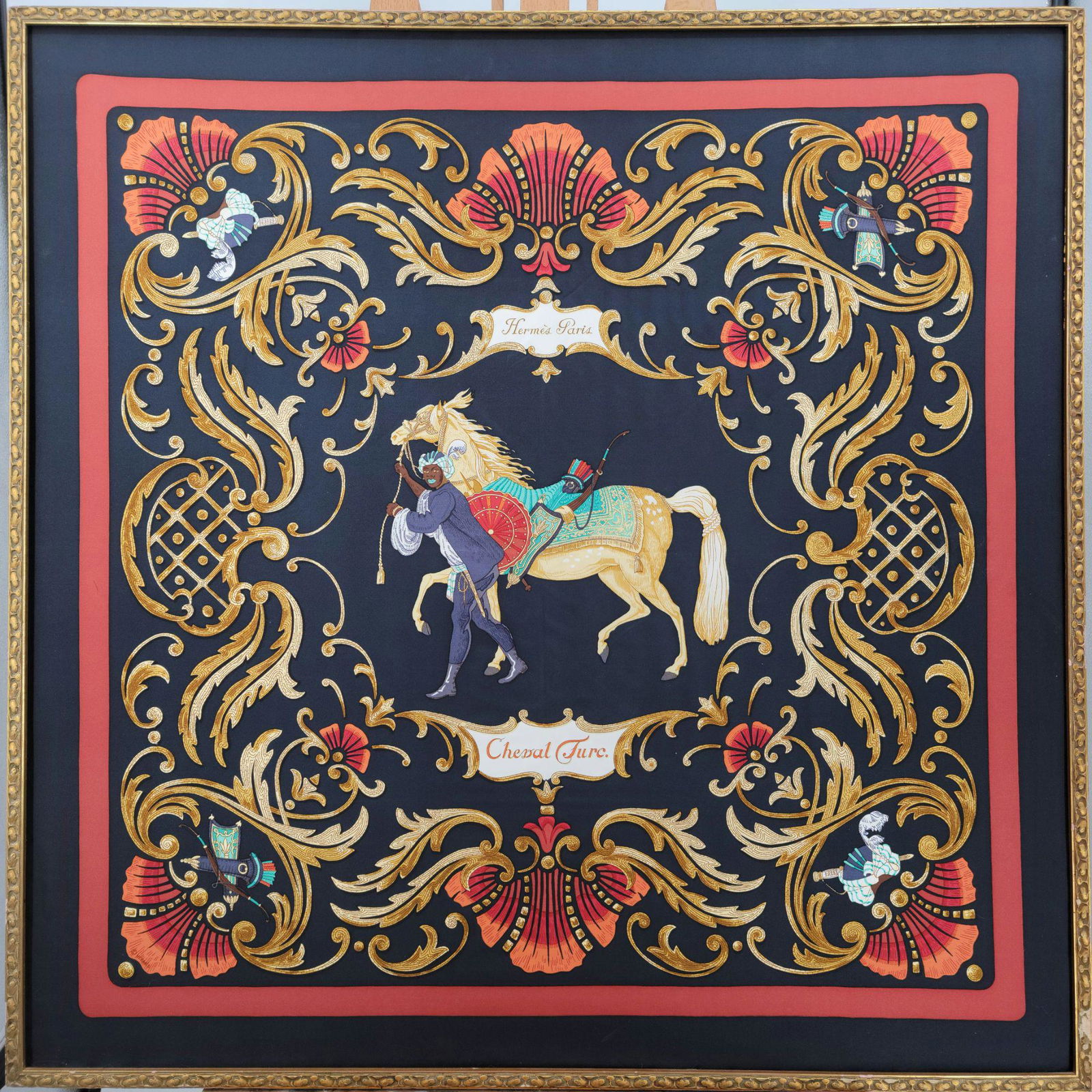 Vintage Hermes Silk Scarf PARIS CHEVAL TURC (1 of 8)
