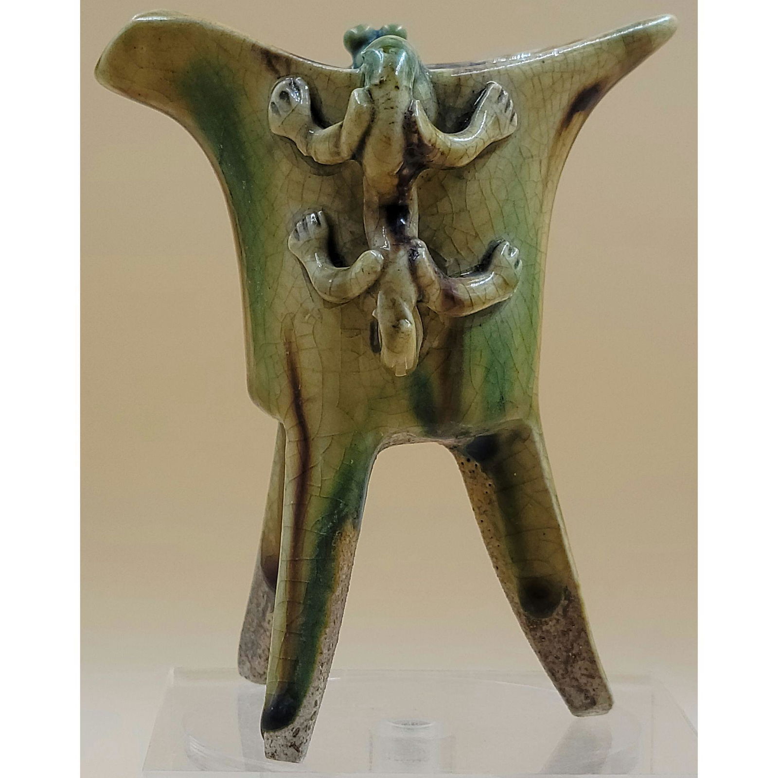 Chinese, Shang-style, Sancai  Libation Cup, Tang Era? (1 of 20)