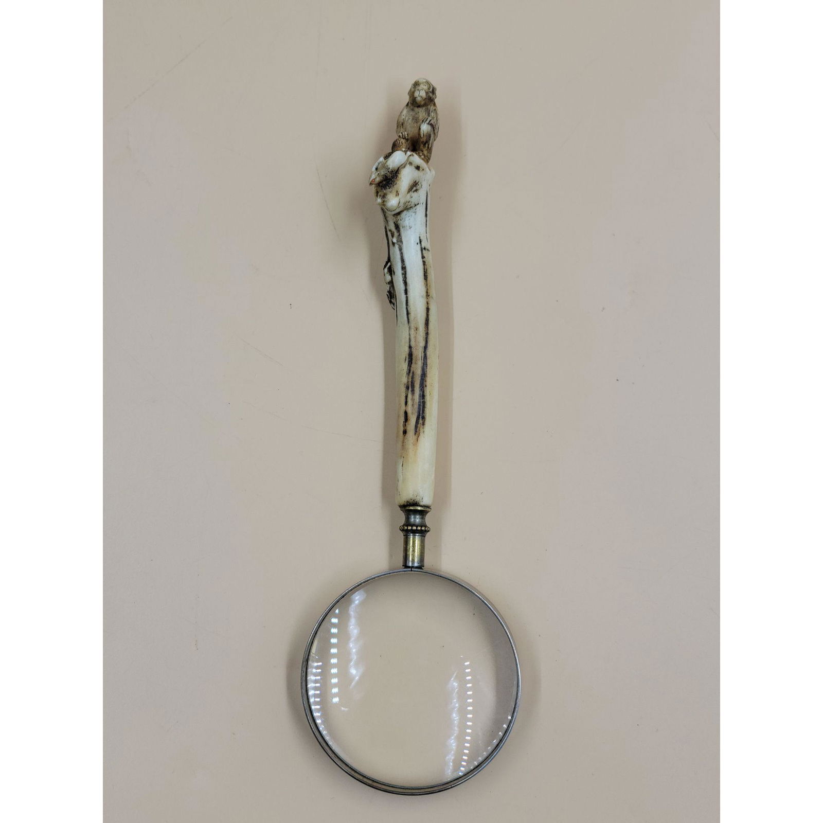 A 19th C Anglo-Indian Magnifier, Rabbit & Monkey Handle (1 of 17)