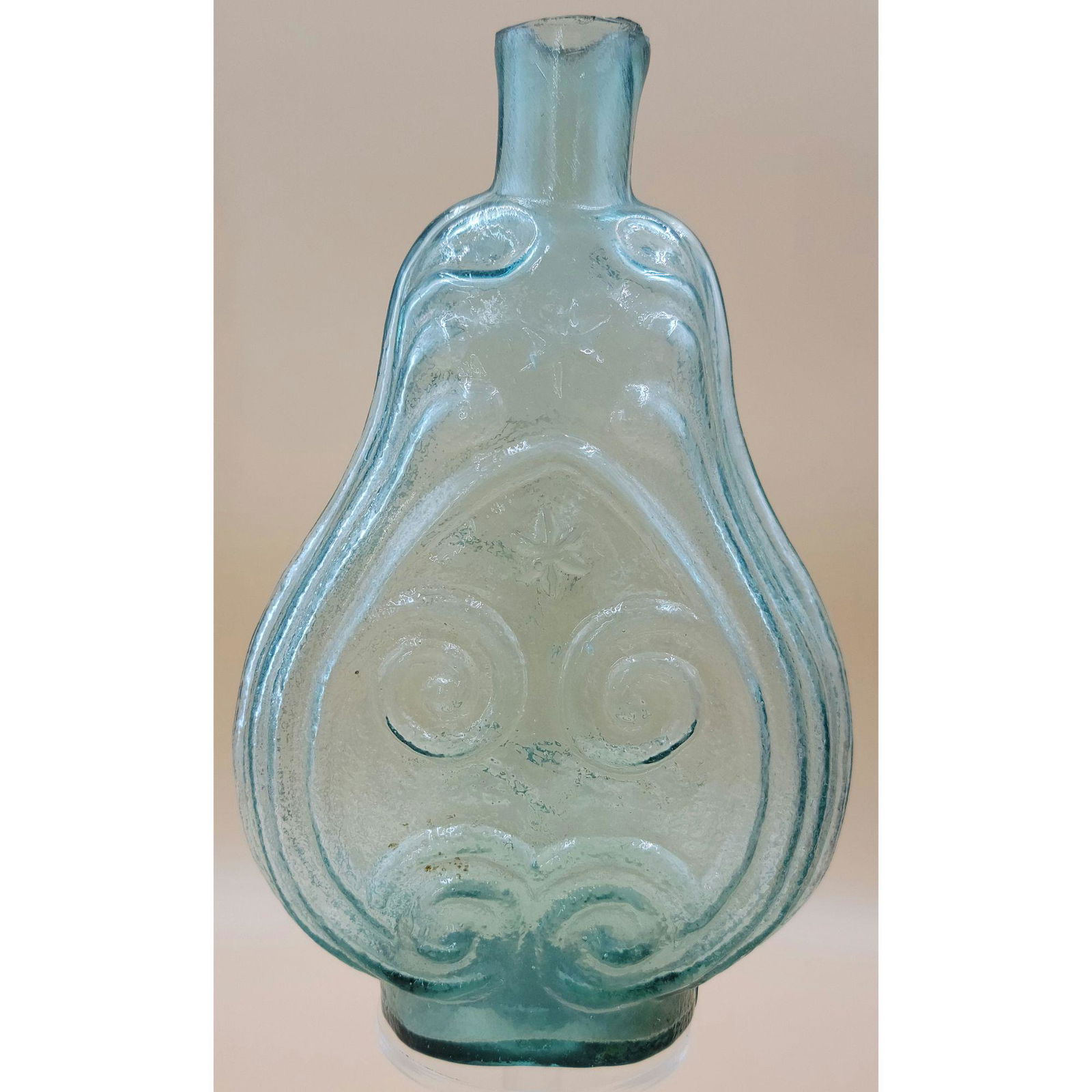 Antique Hand Blown Glass Flask: Antique Hand Blown Glass Flasks 19th C. Measure 9".This item and many more forthcoming are from the estate of a true antiquity connoisseur in every sense of the word. This antiquarian truly enjoyed th