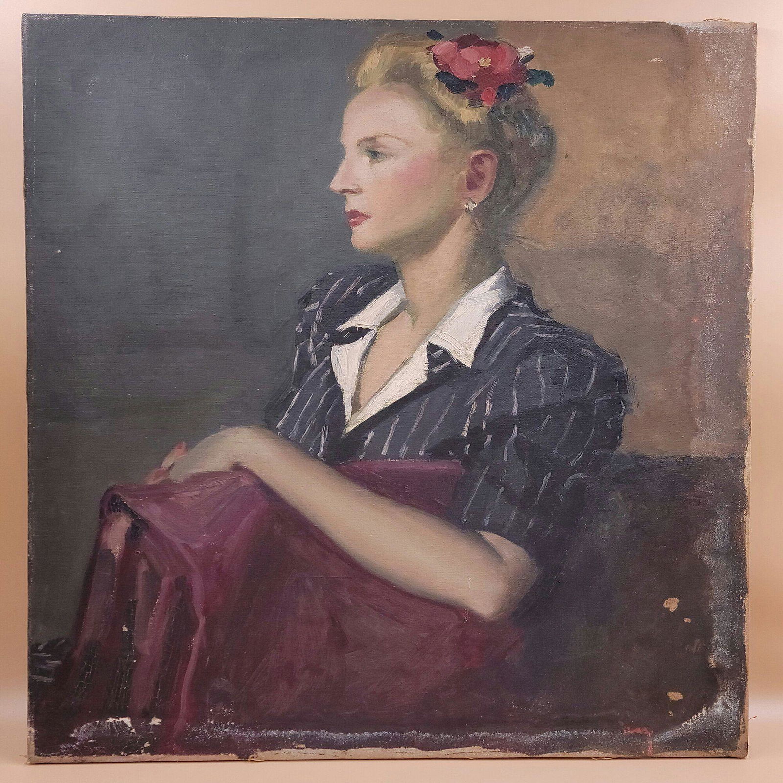 EDWARD LEONARD (1901-1968) O/C  PORTRAIT PAINTING (1 of 5)